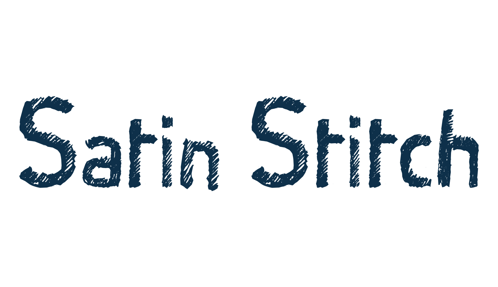 Satin Stitch, various font preview