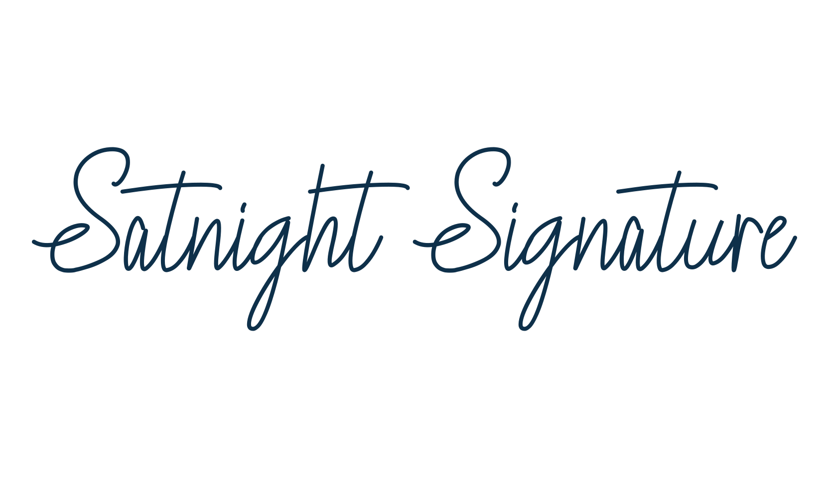 Satnight Signature, script handwritten fancy decorative calligraphy font preview