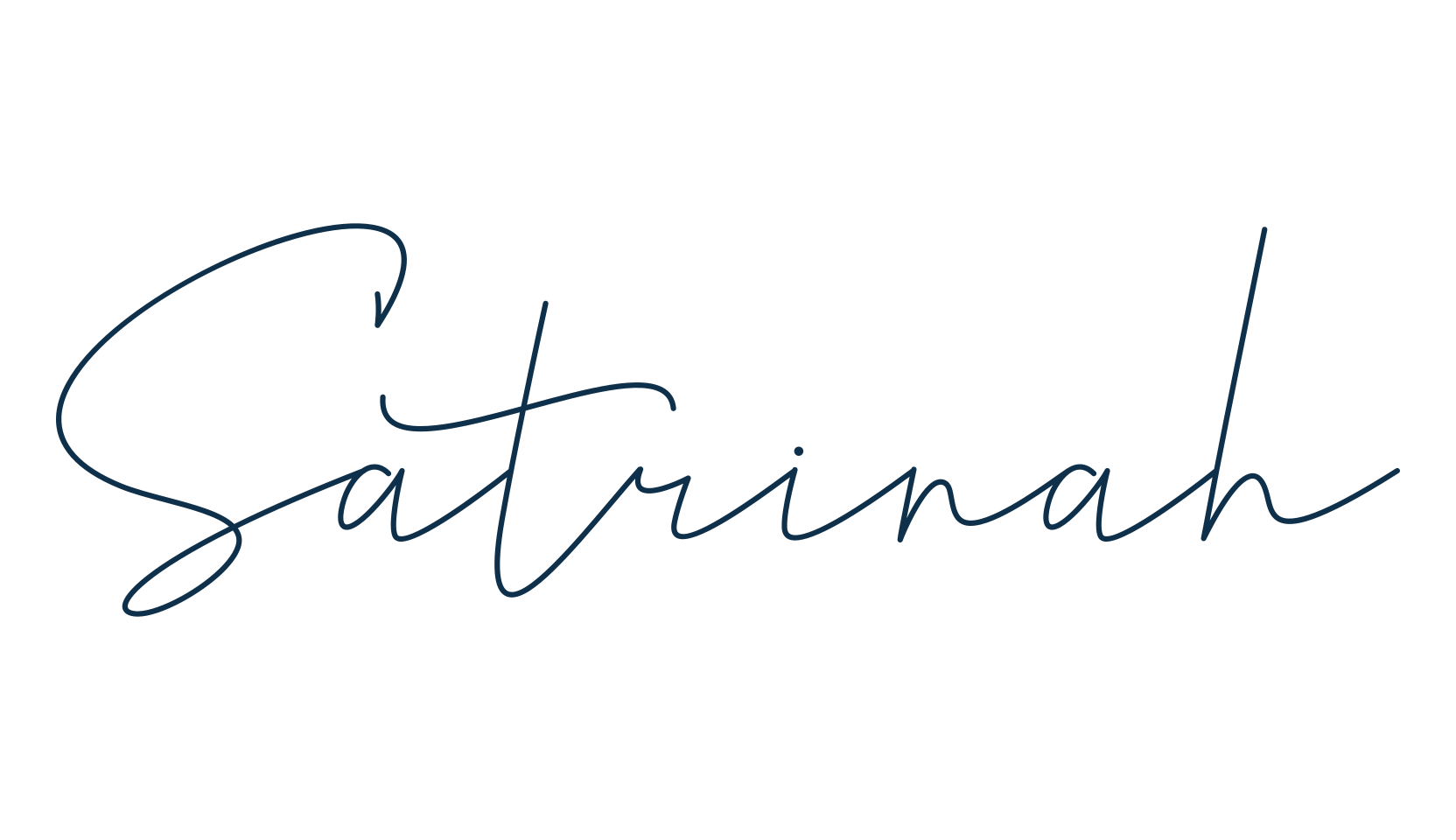 Satrinah, handwriting font preview