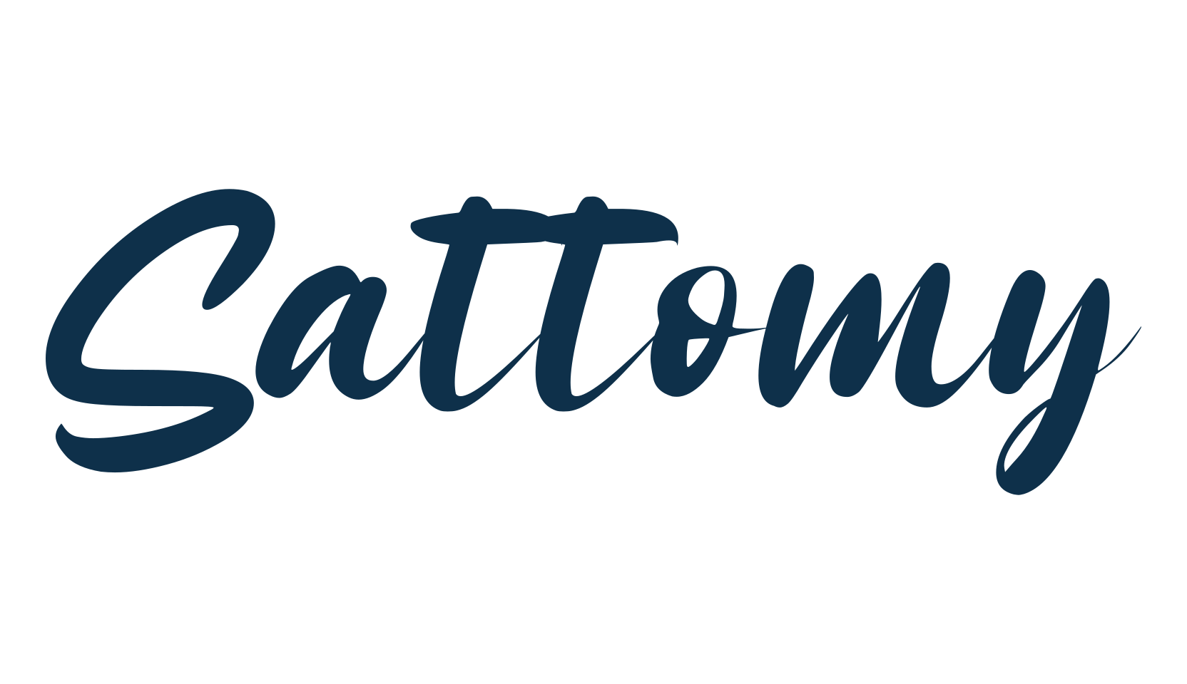 Sattomy, script brush fancy decorative calligraphy font preview