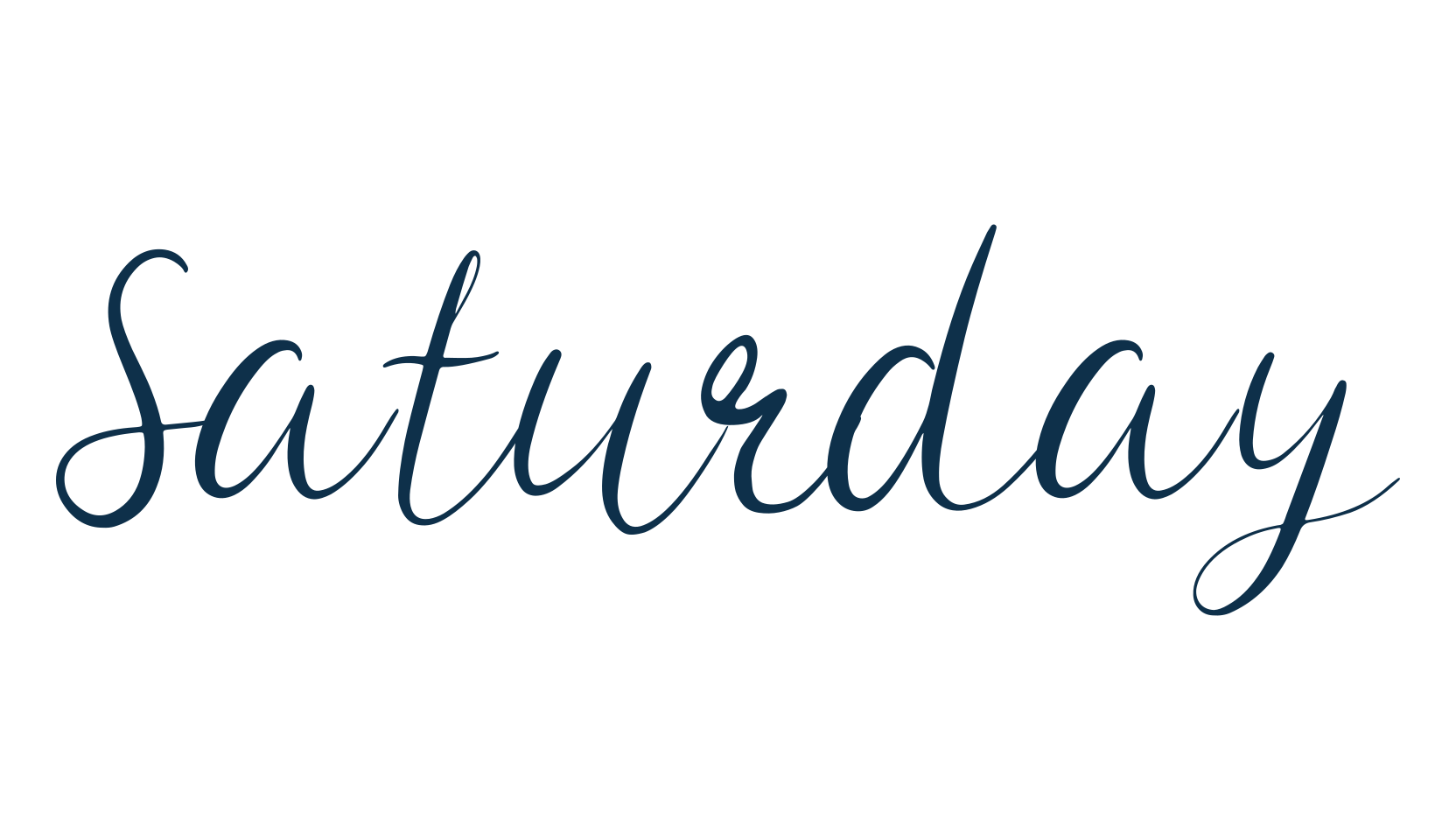 Saturday, handwriting font preview