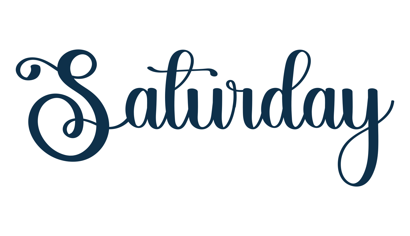 Saturday (saturday-9), calligraphy font preview