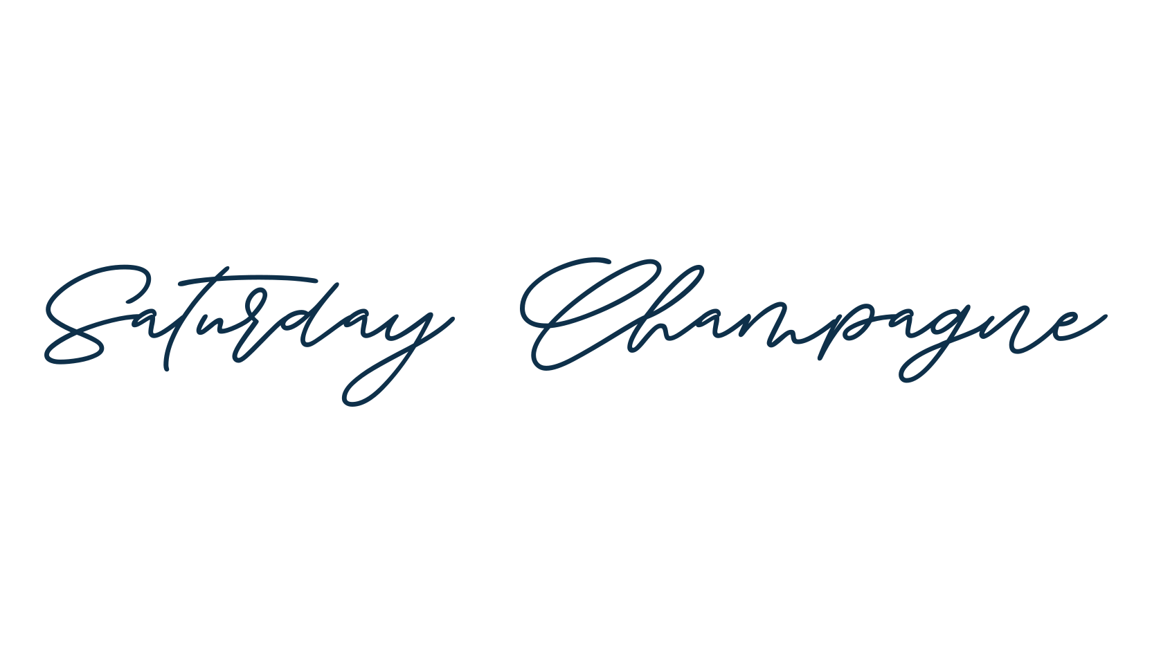 Saturday Champagne, script handwritten fancy decorative calligraphy font preview
