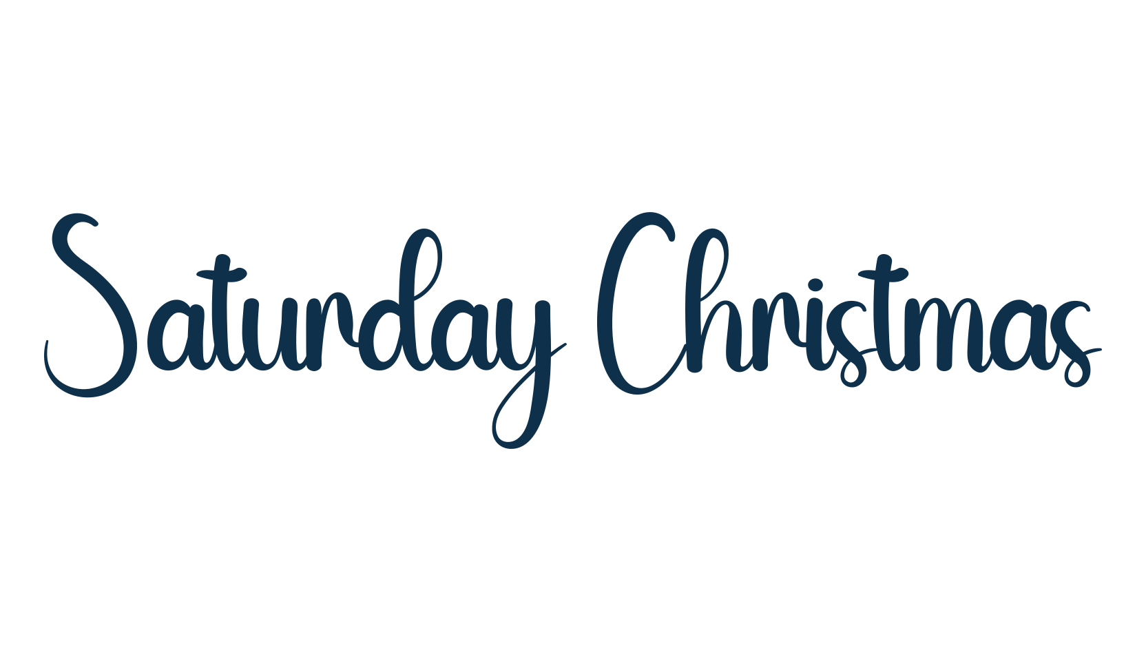 Saturday Christmas, script handwritten fancy decorative calligraphy font preview