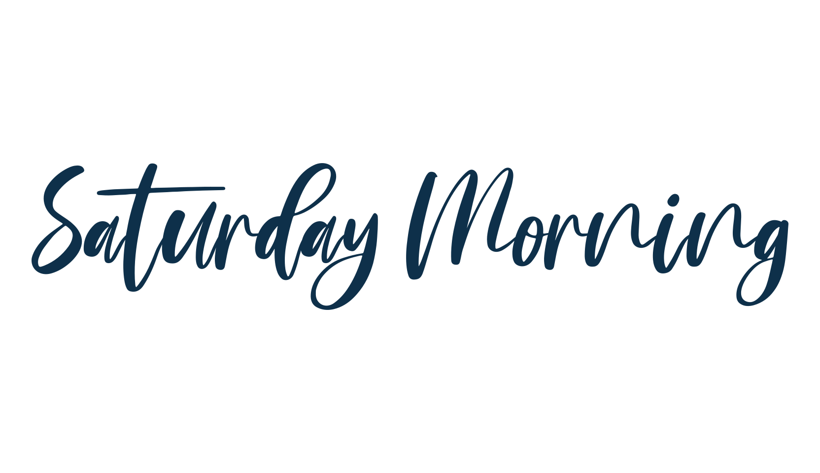 Saturday Morning, script handwritten fancy decorative calligraphy font preview