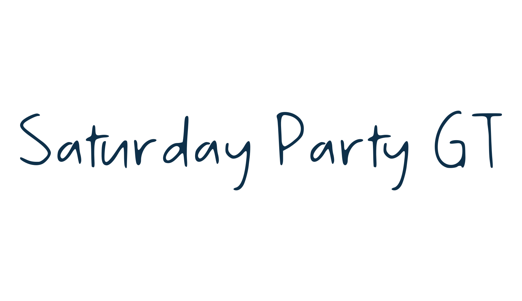 Saturday Party GT, handwriting font preview