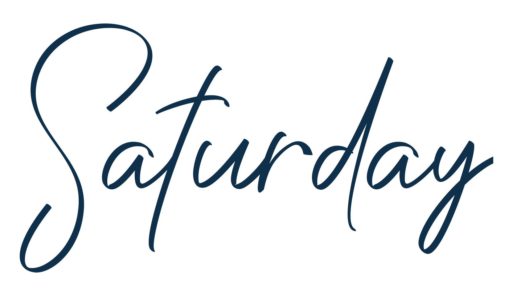 Saturday (saturday), script handwritten fancy decorative calligraphy font preview