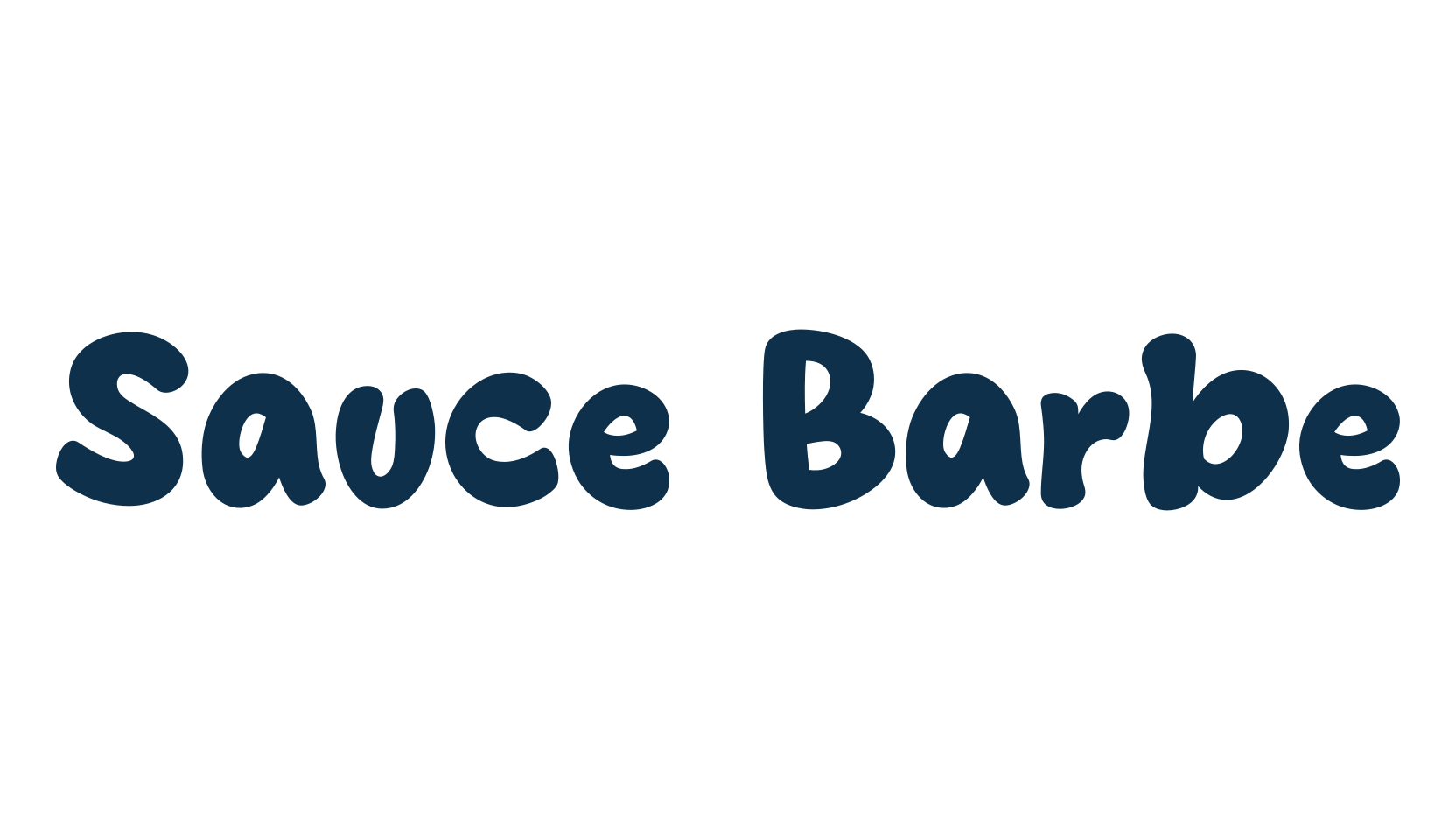 Sauce Barbe, cartoon font preview