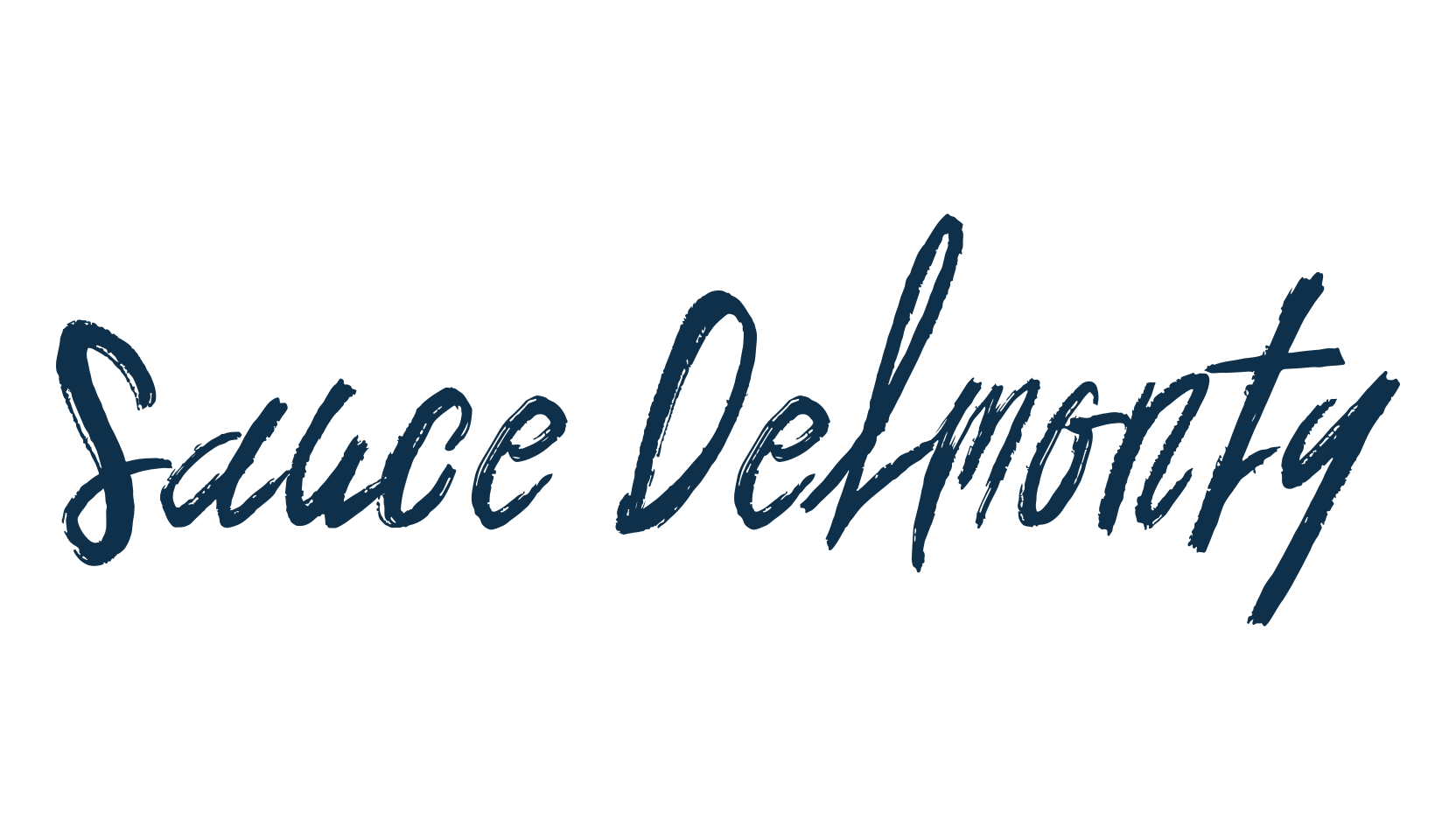 Sauce Delmonty, script brush fancy decorative calligraphy font preview
