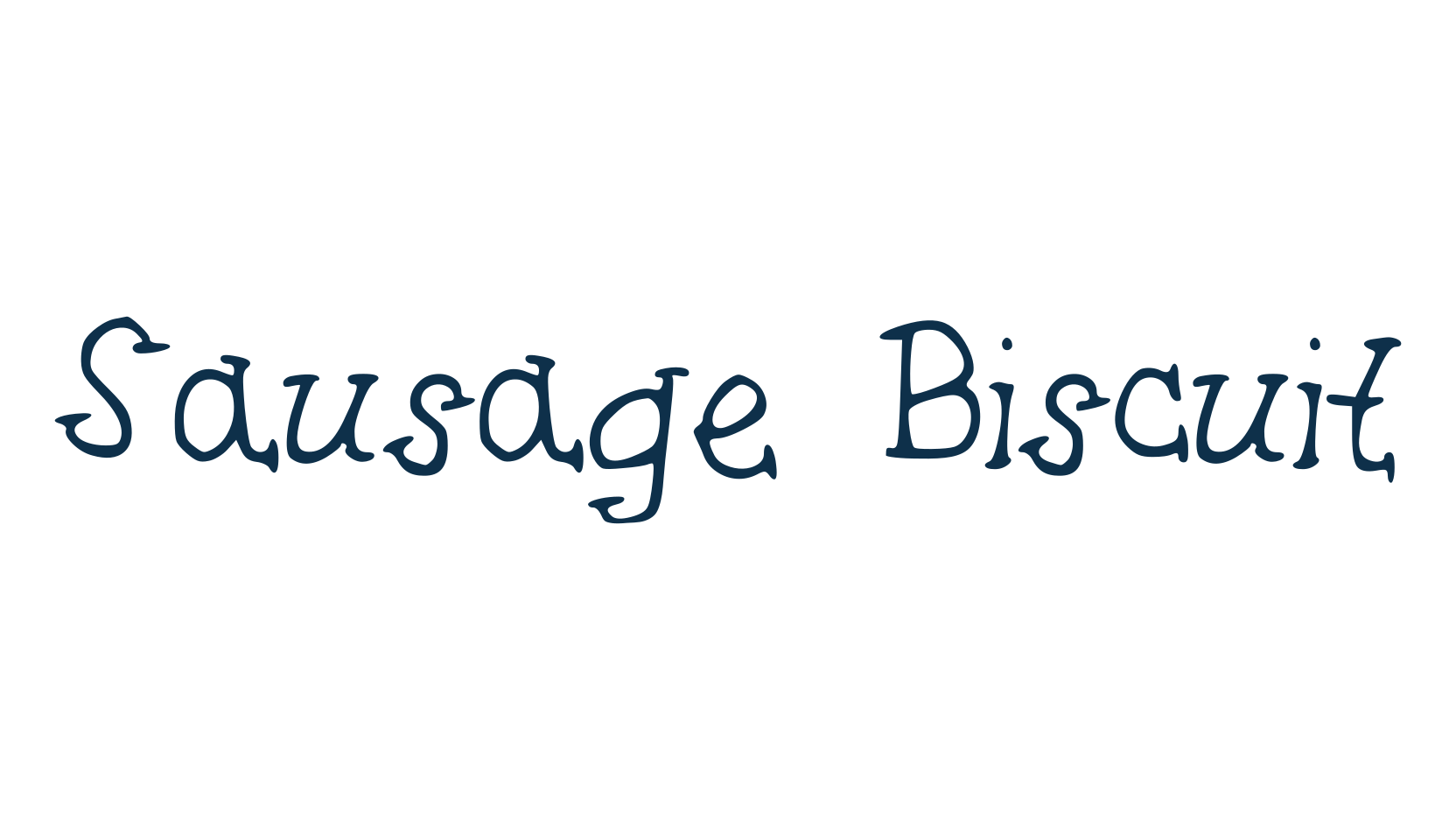 Sausage Biscuit, cartoon font preview