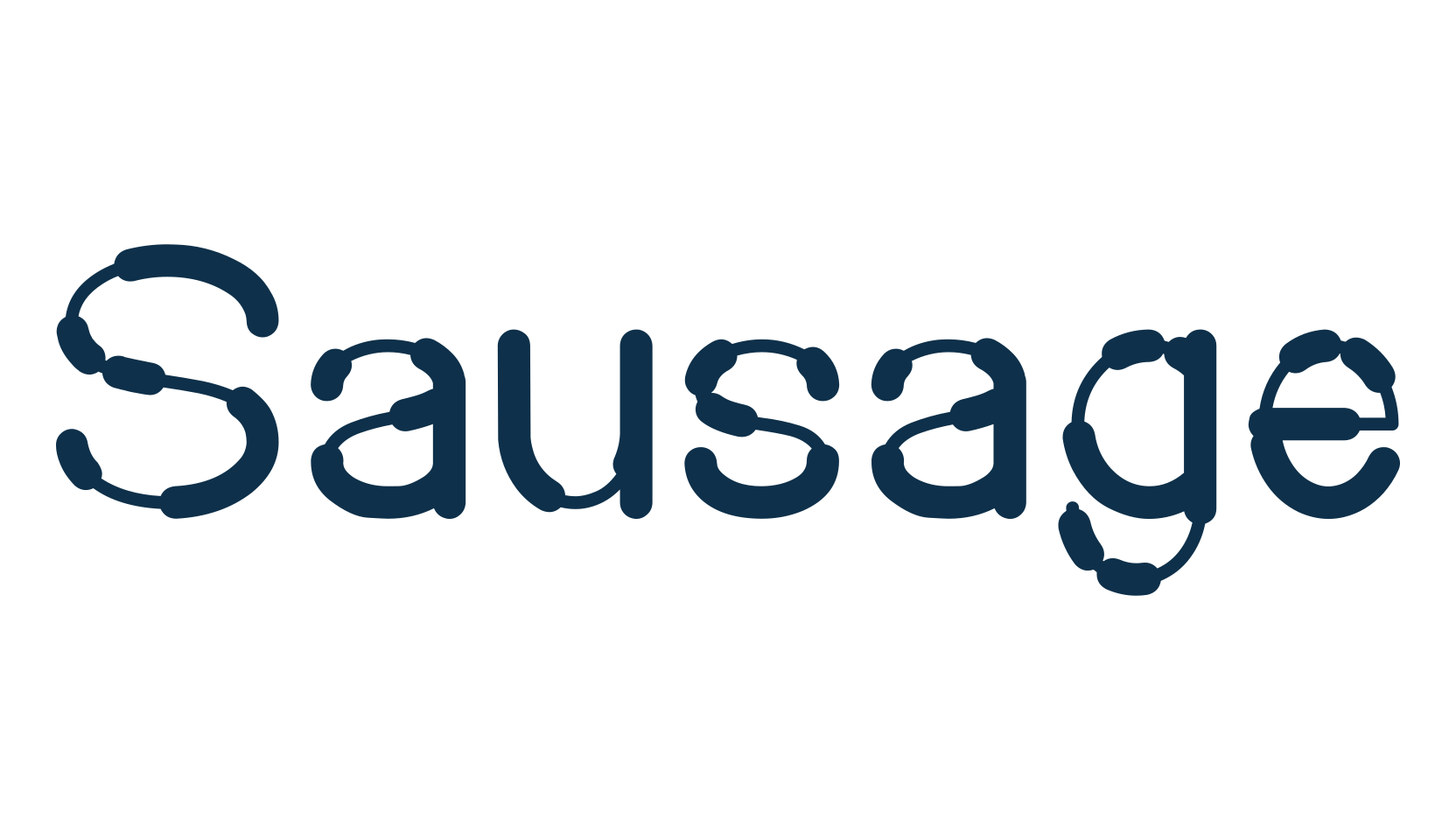 Sausage, various font preview