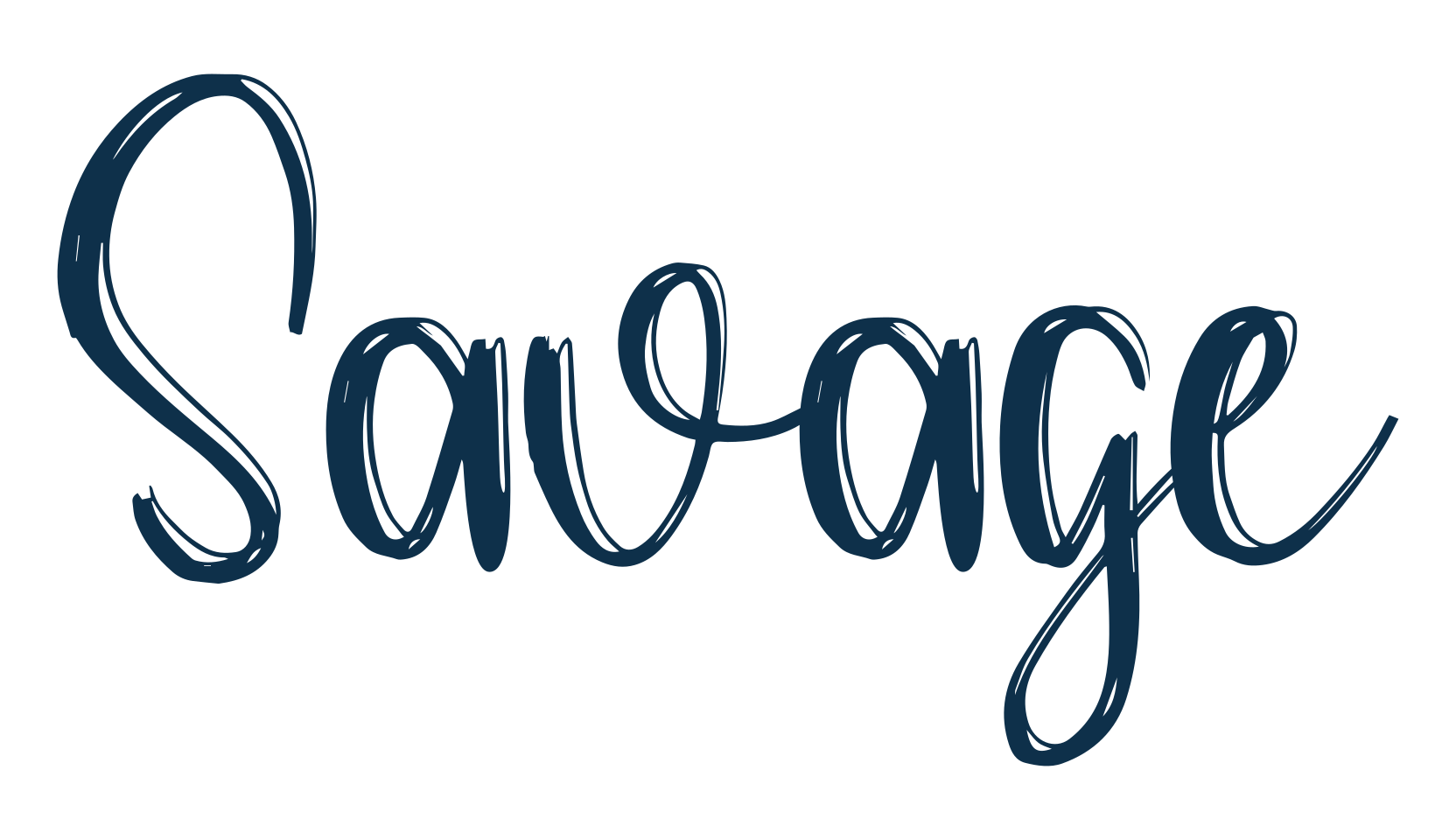 Savage (savage-4), brush font preview