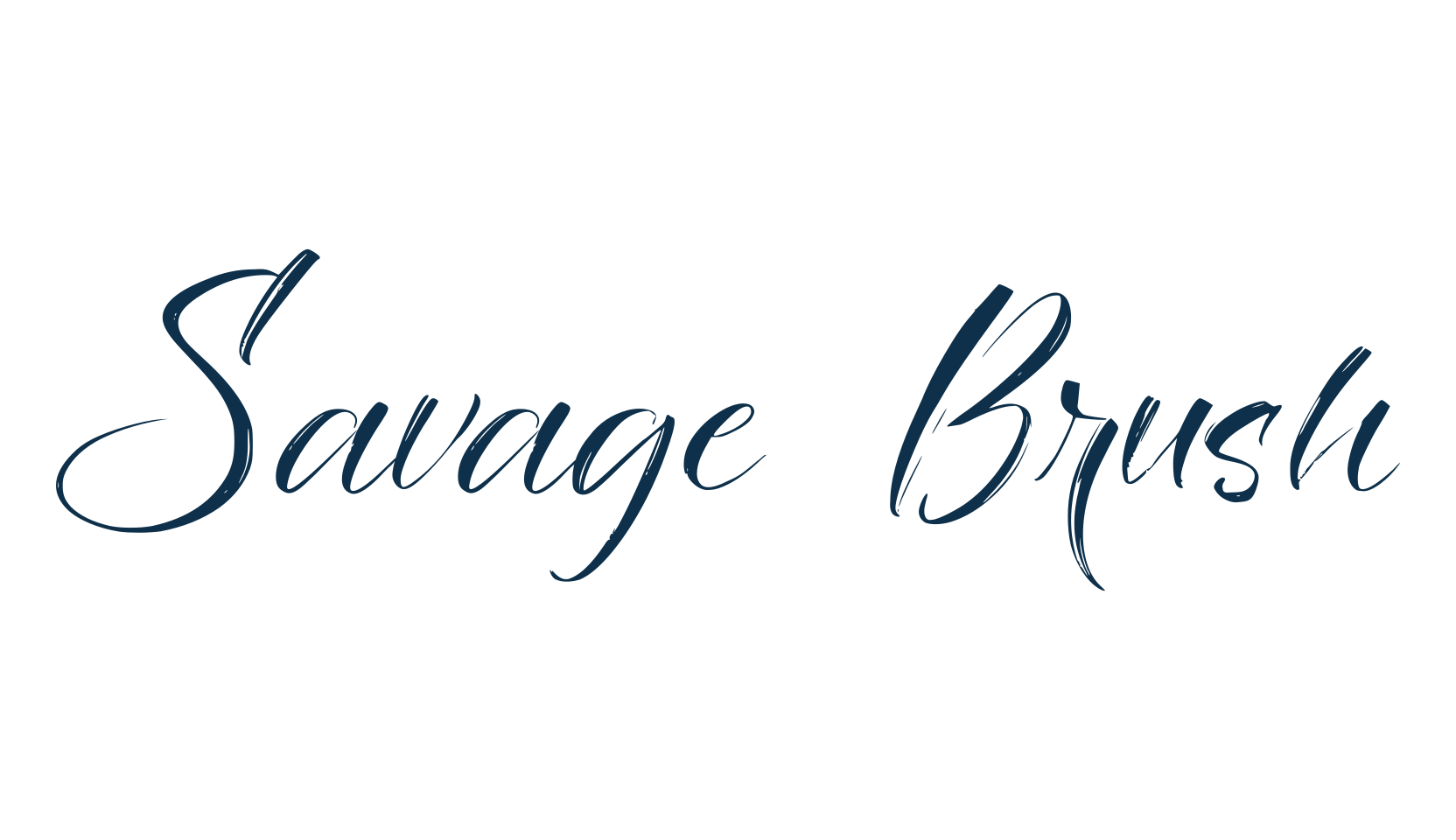 Savage Brush, brush font preview