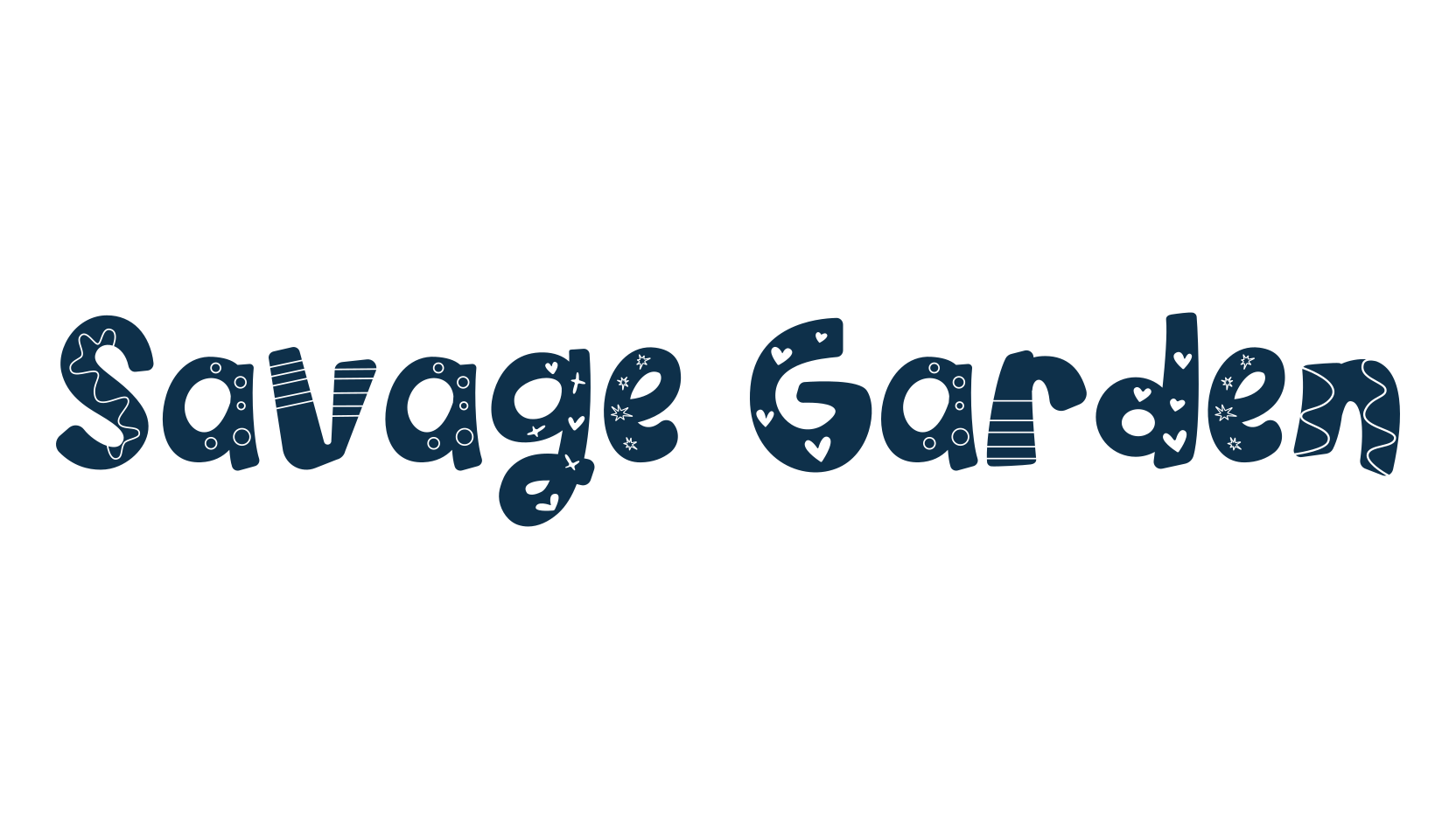 Savage Garden, fancy cartoon decorative comic font preview
