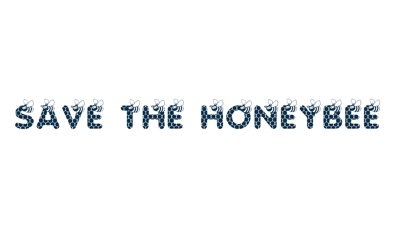 Save The Honeybee, decorative font preview