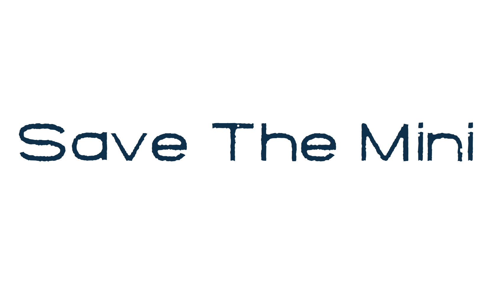Save The Mini, eroded font preview