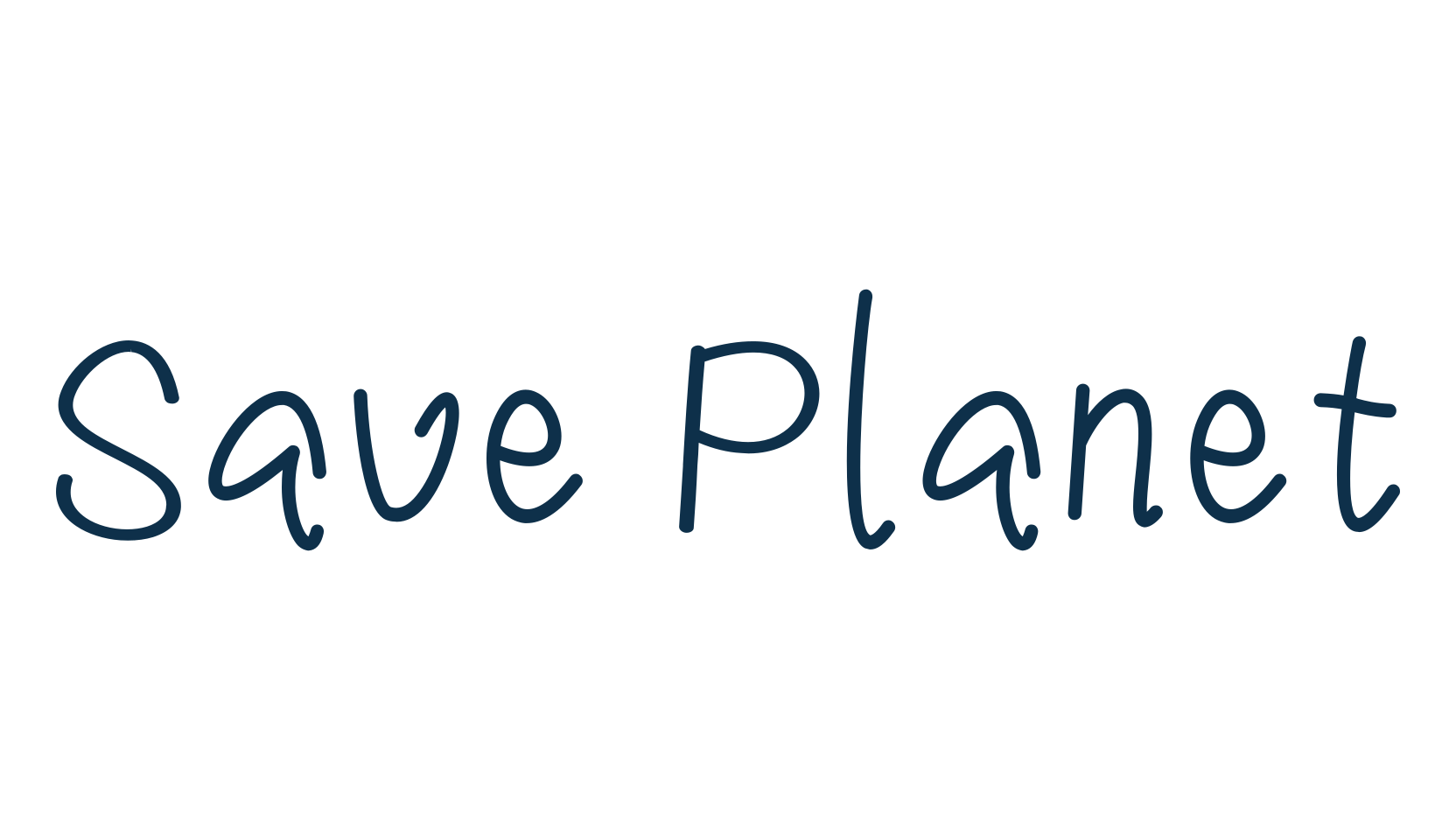 Save Planet, handwriting font preview