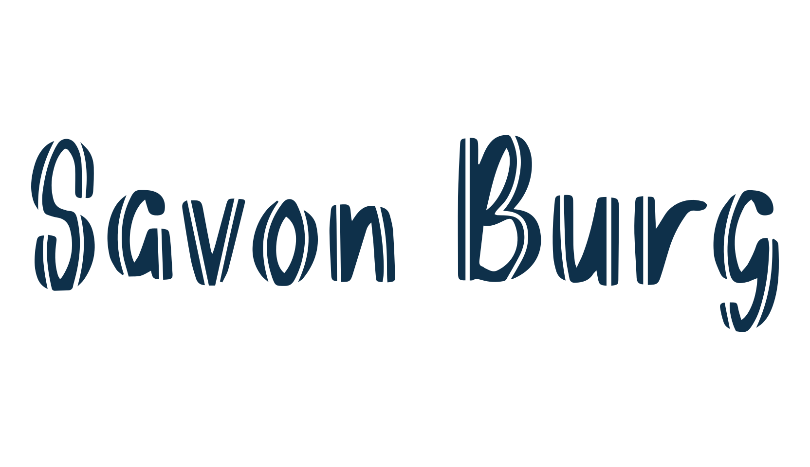 Savon Burg, fancy various decorative font preview