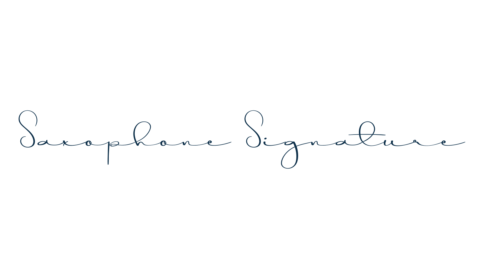 Saxophone Signature, script handwritten fancy decorative calligraphy font preview
