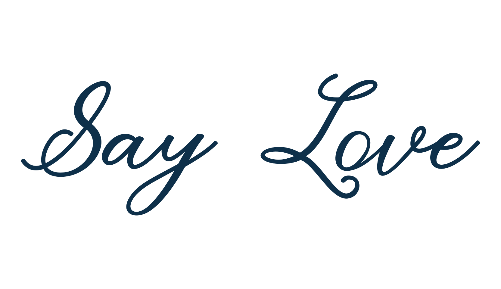 Say Love, handwriting font preview