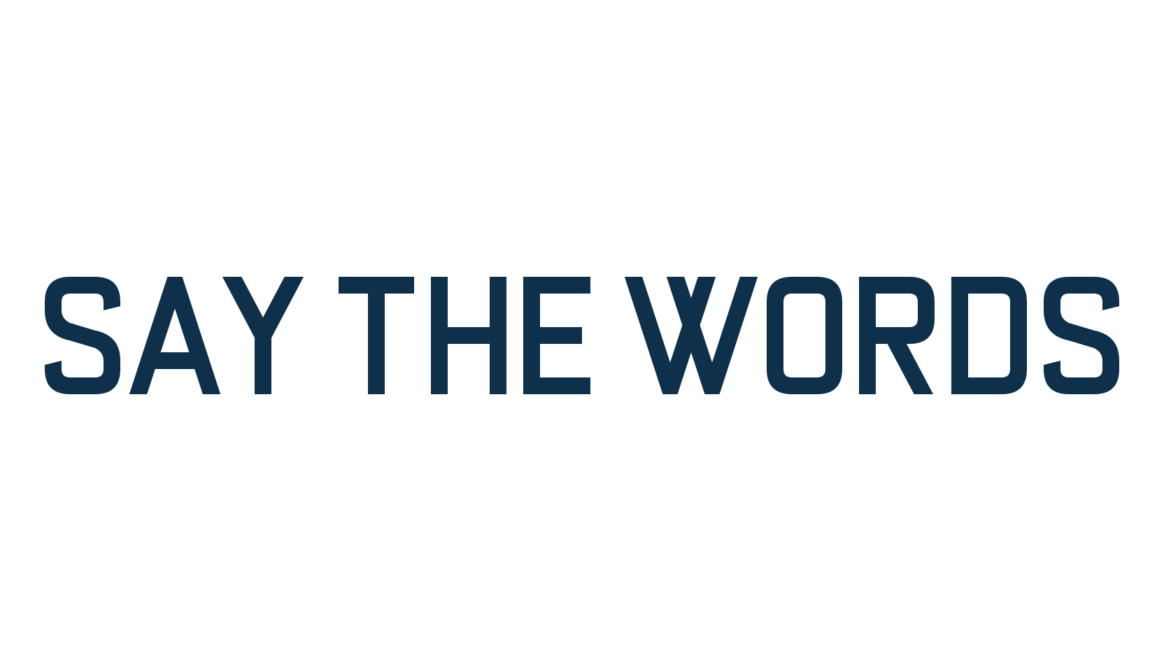 Say the Words, basic sans serif font preview