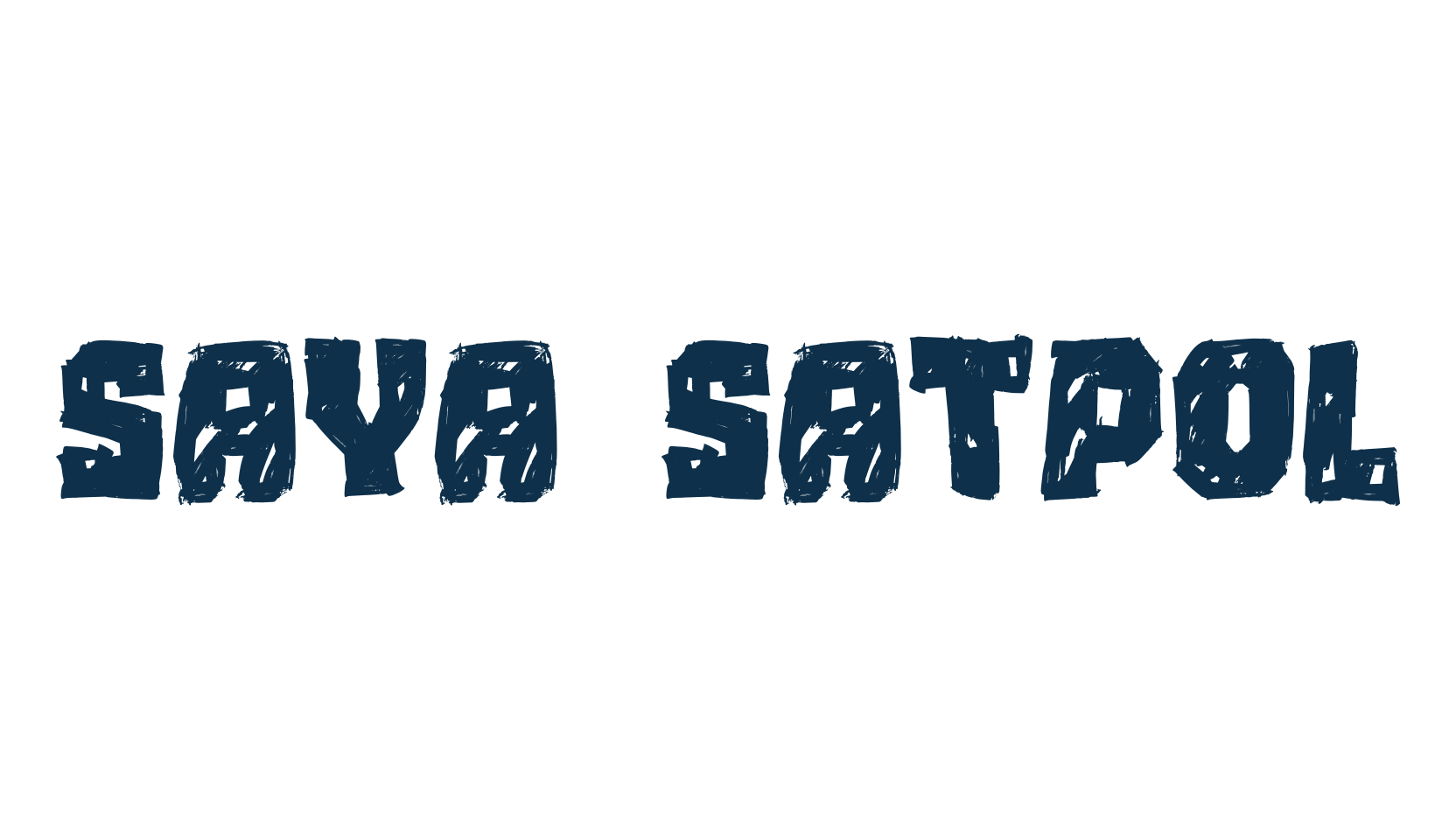 Saya Satpol, destroy font preview