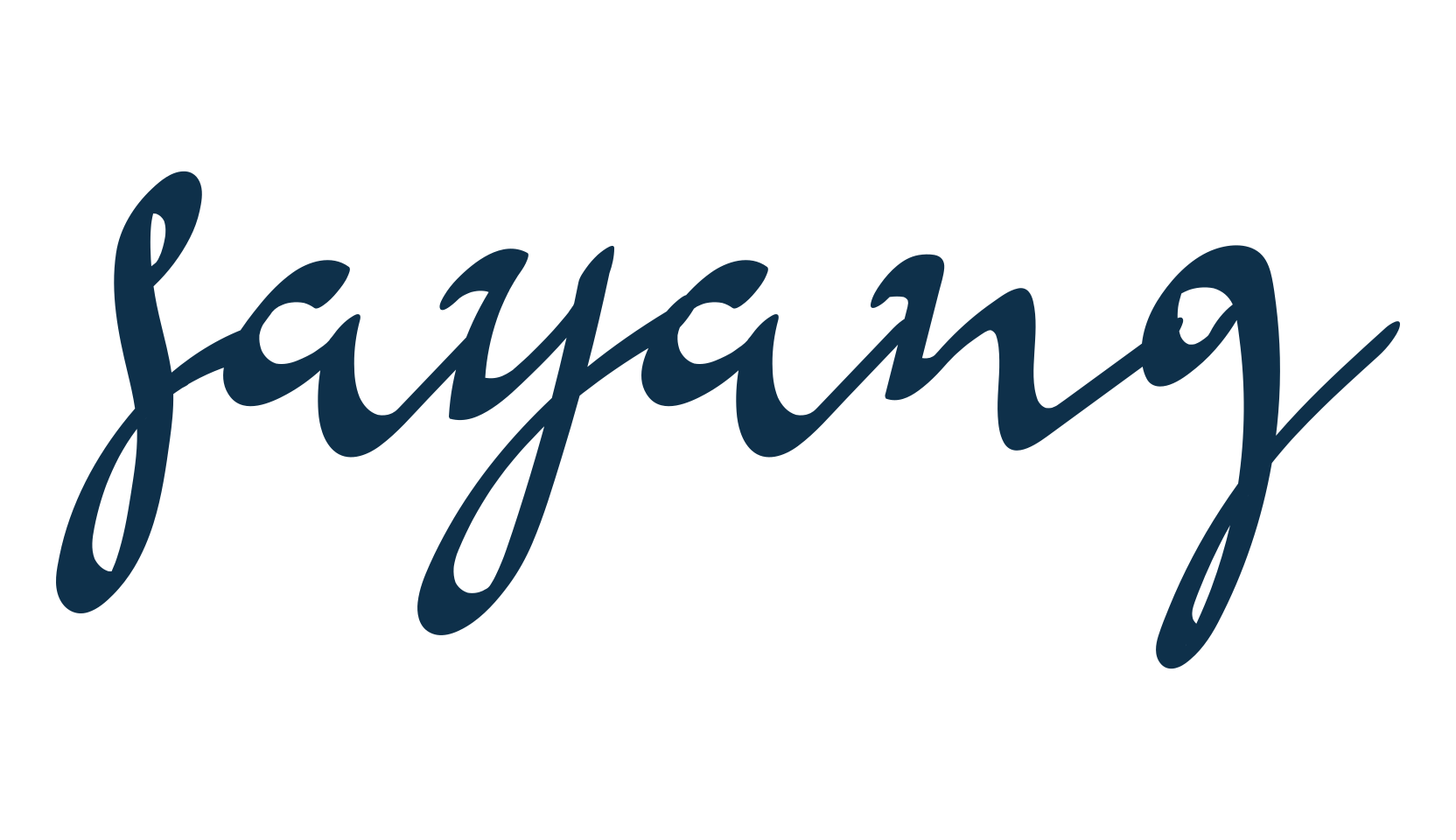 Sayang, brush font preview