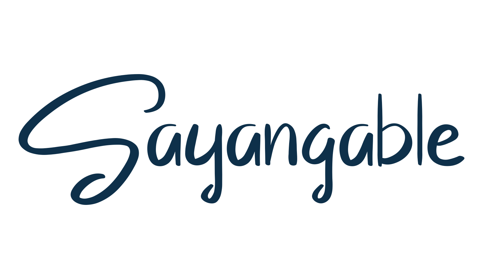 Sayangable, script handwritten fancy decorative calligraphy font preview