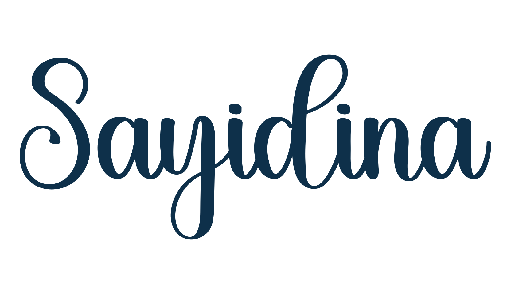 Sayidina, script handwritten fancy decorative calligraphy font preview