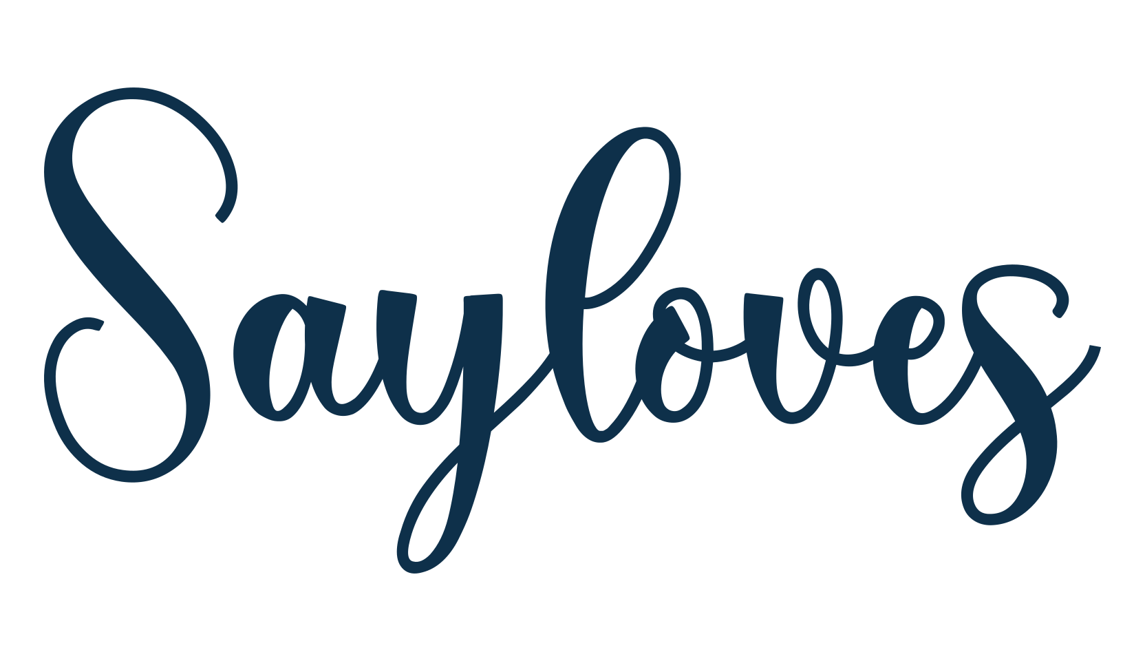 Sayloves, script calligraphy fancy decorative font preview