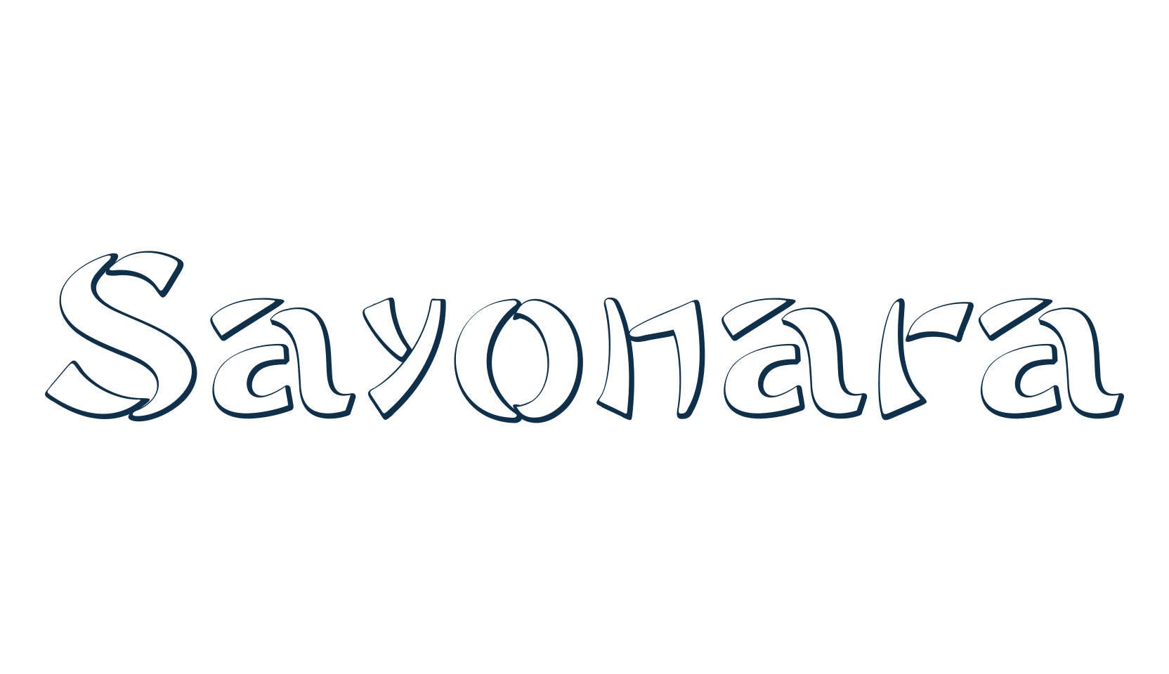Sayonara, foreign look chinese, jpn font preview