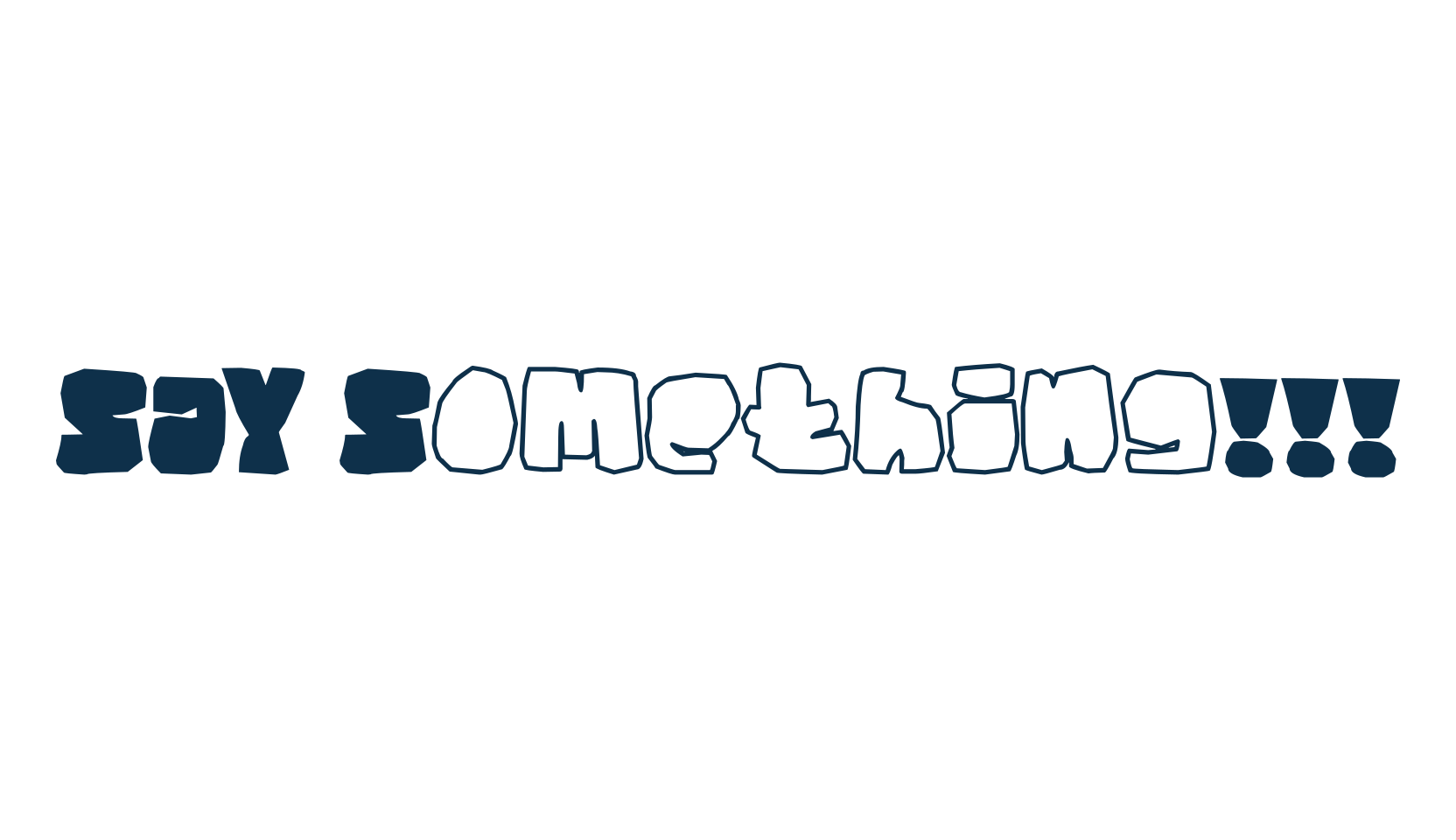 SAY Something!!!, cartoon font preview
