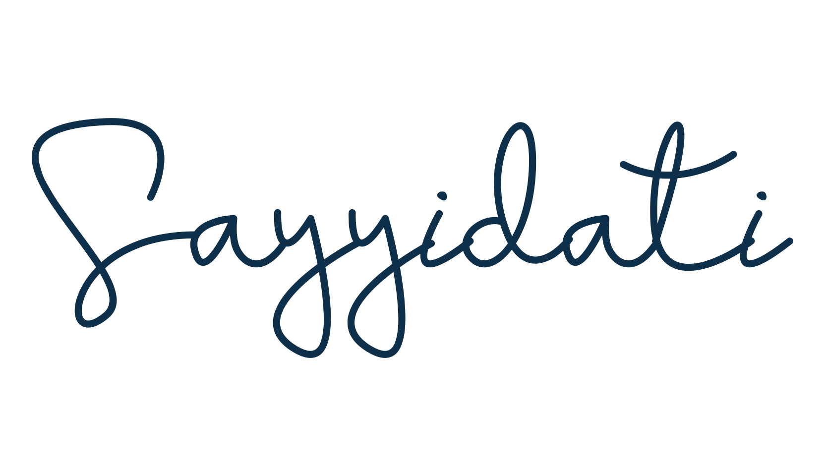 Sayyidati, handwriting font preview