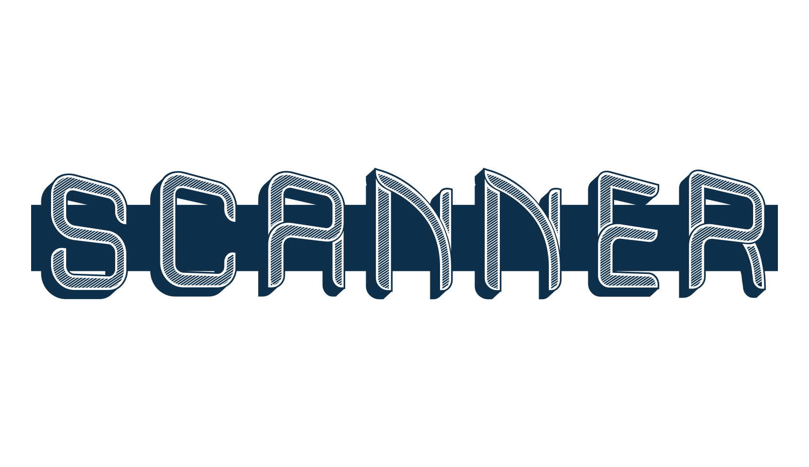 Scanner, fancy decorative font preview