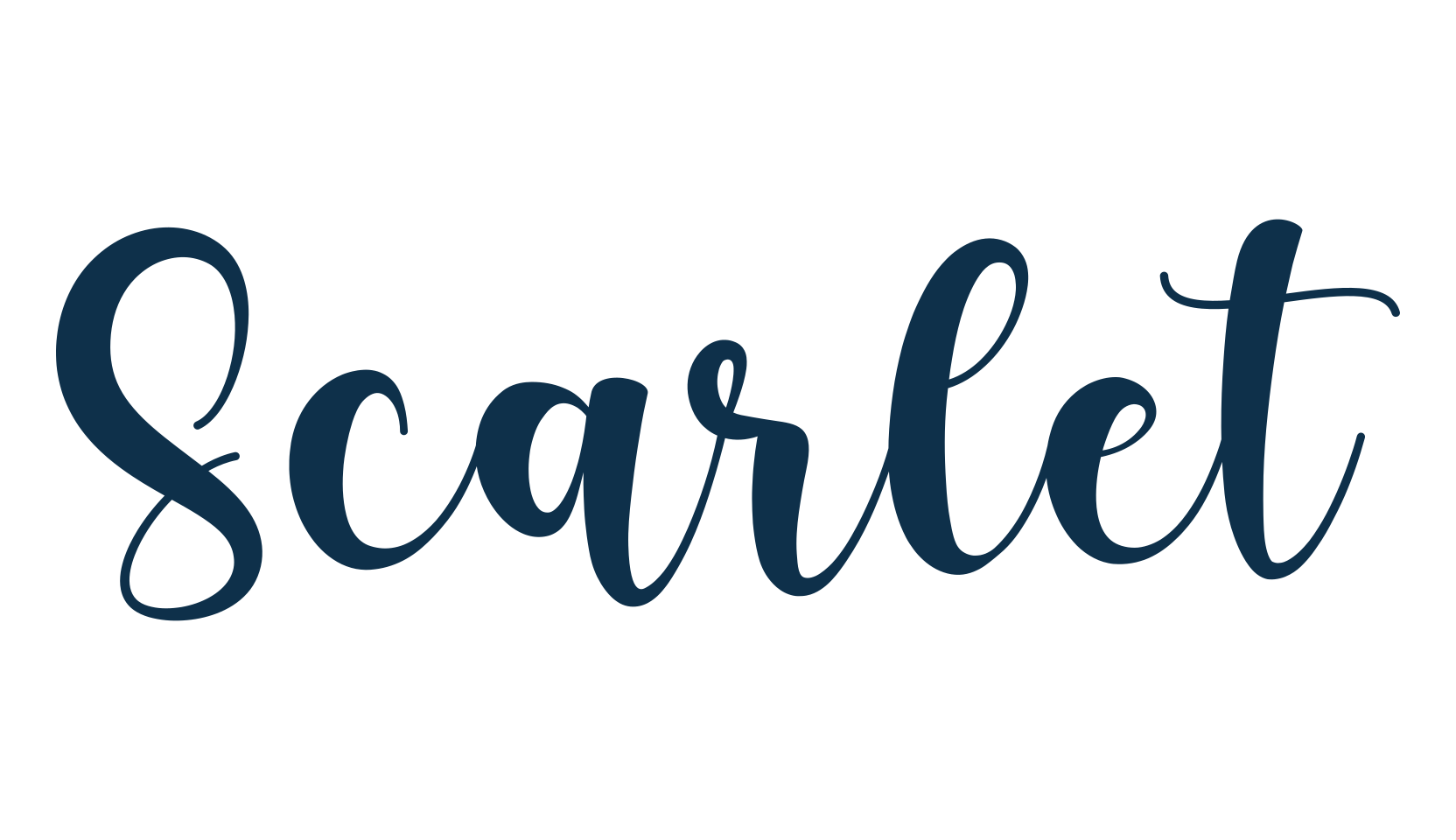 Scarlet (scarlet-2), calligraphy font preview