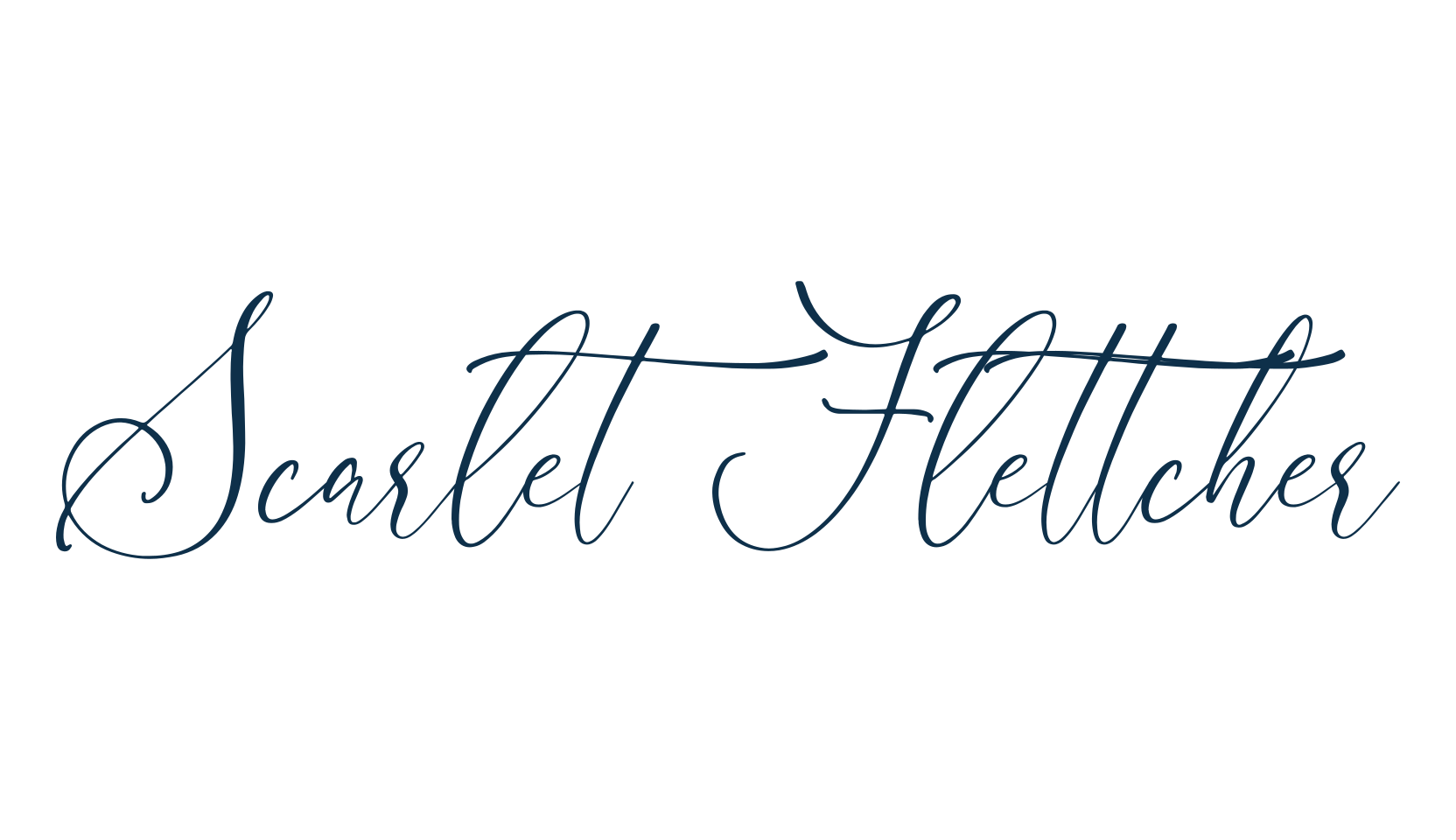 Scarlet Flettcher, script handwritten fancy decorative calligraphy font preview