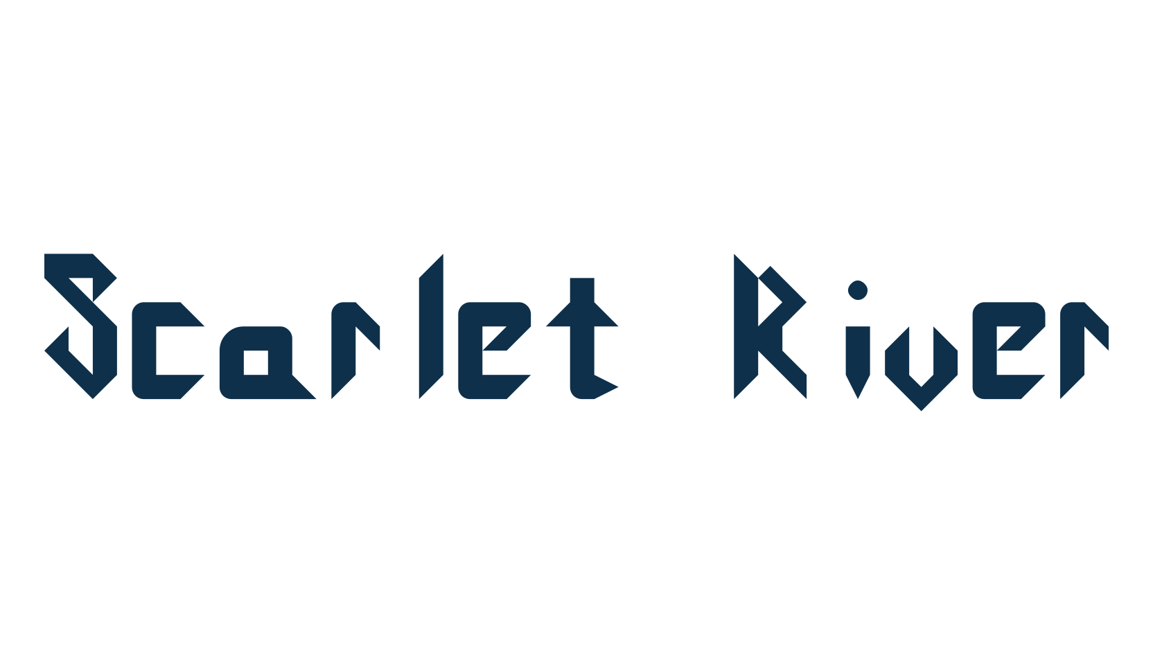 Scarlet River, fancy various techno sci-fi font preview