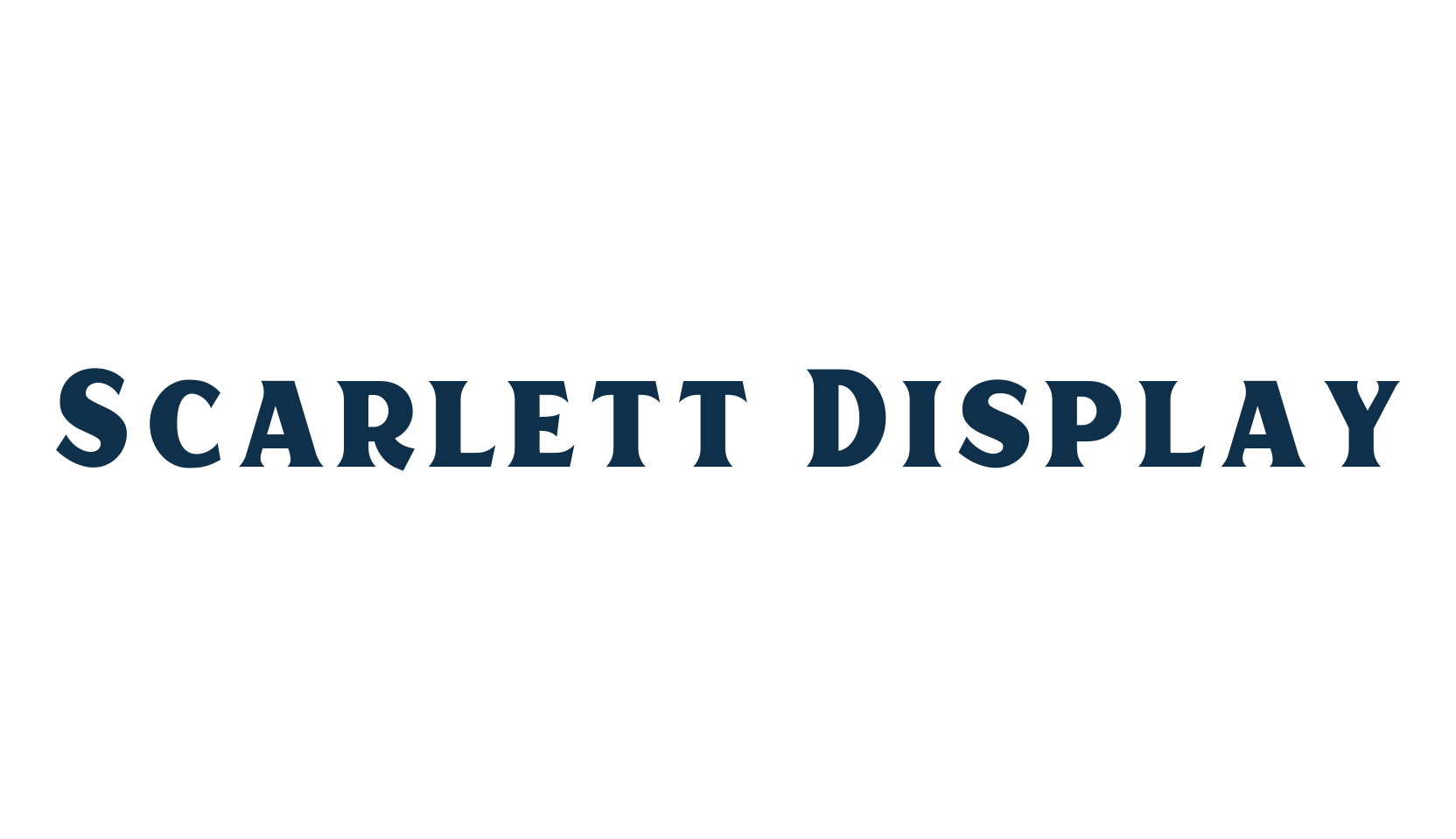 Scarlett Display, retro font preview