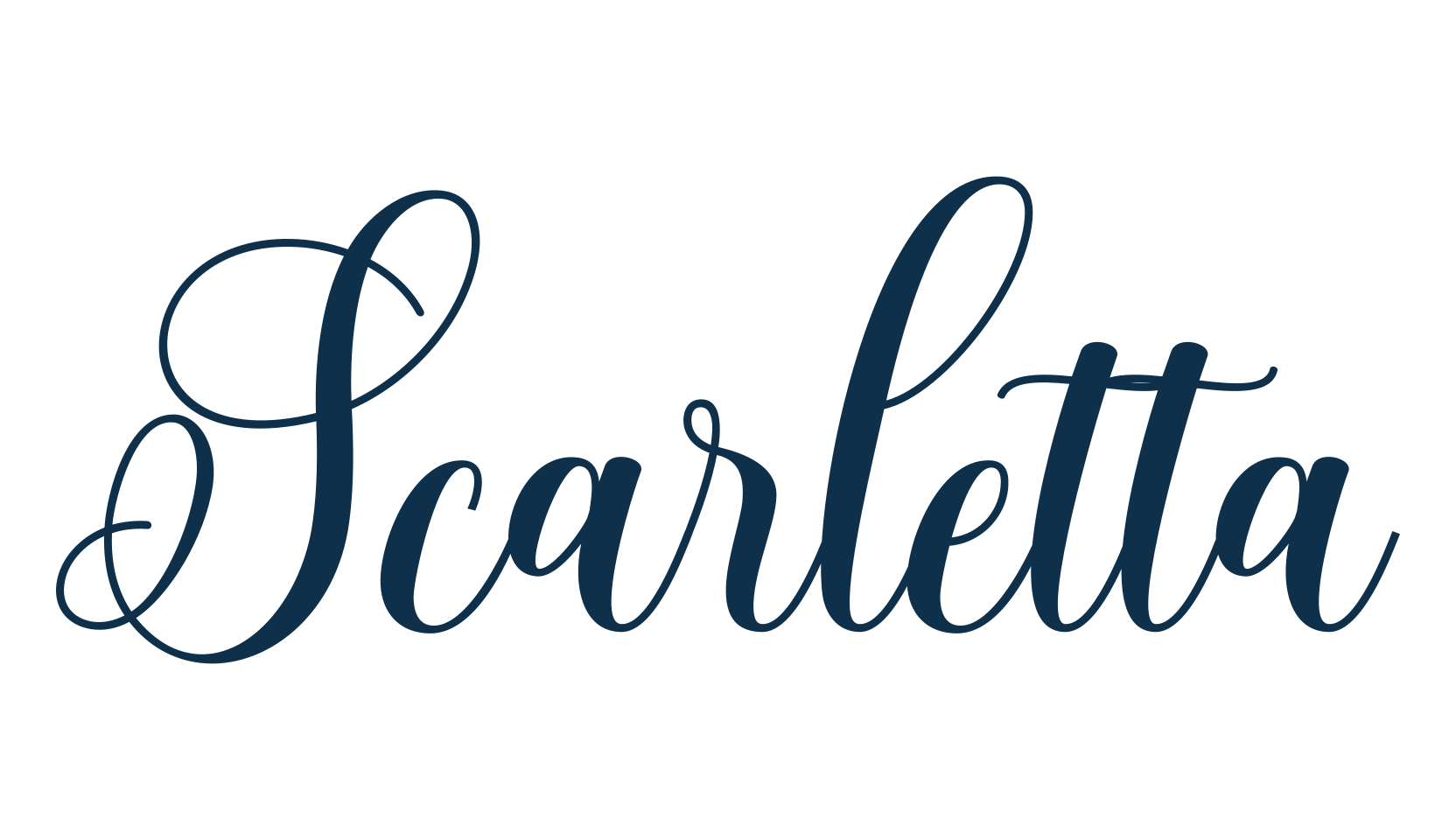 Scarletta, script calligraphy fancy decorative font preview