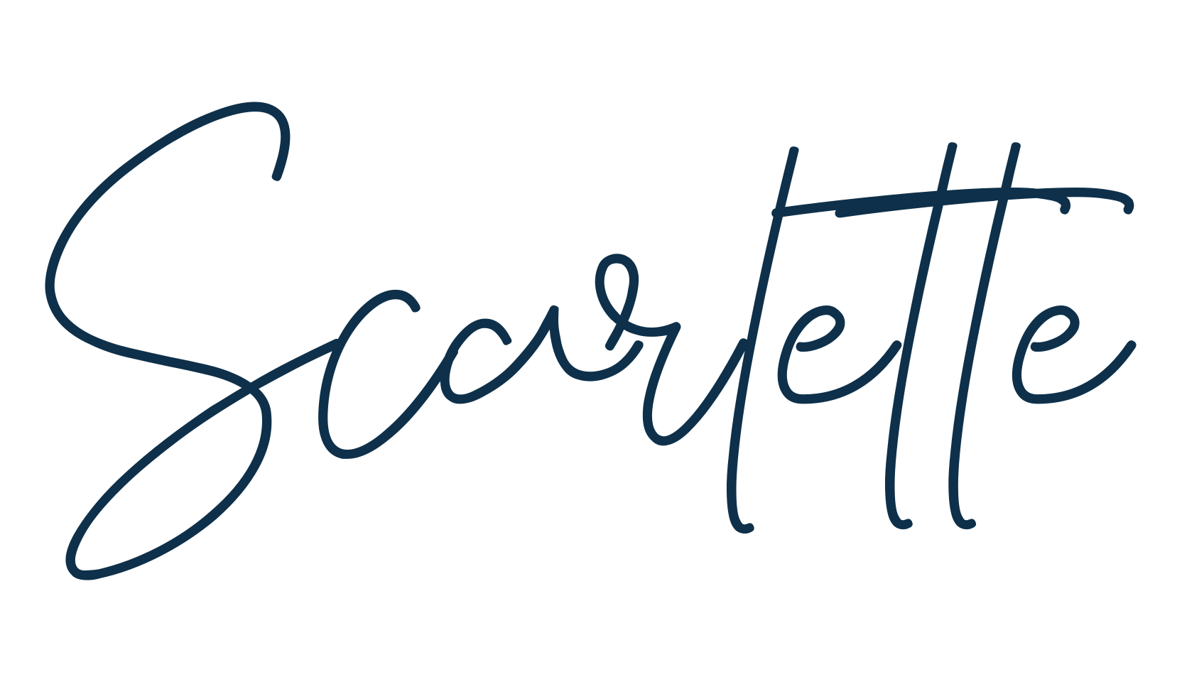 Scarlette, handwriting font preview