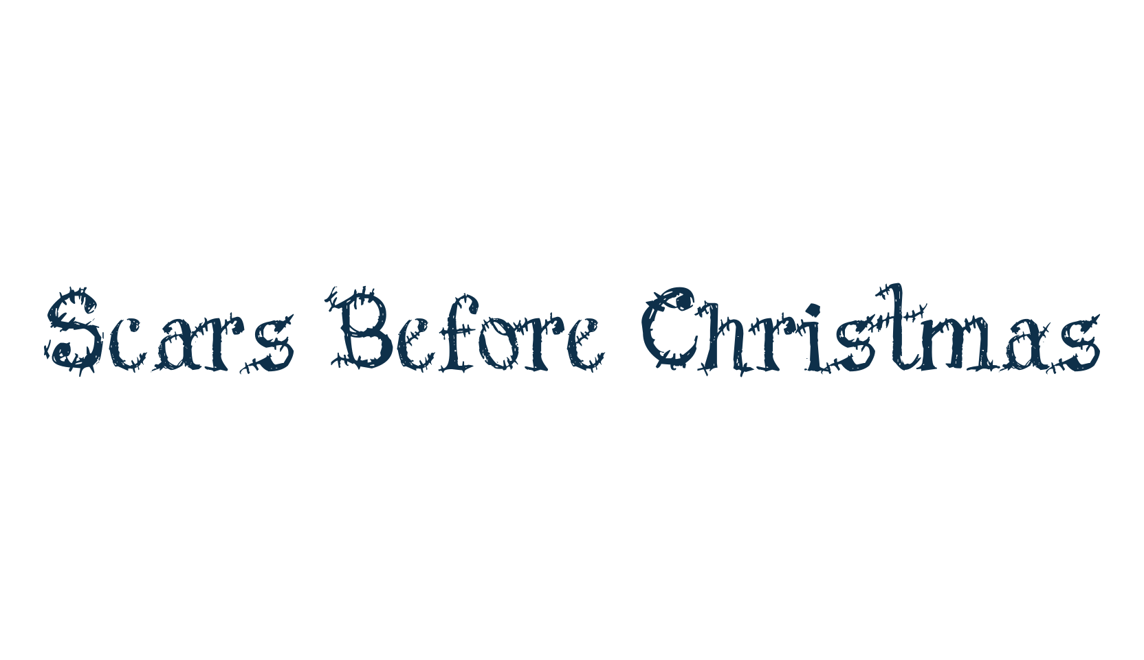 Scars Before Christmas, fancy decorative font preview