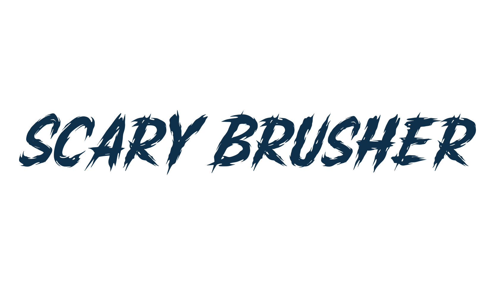 Scary Brusher, holiday halloween fancy decorative horror font preview