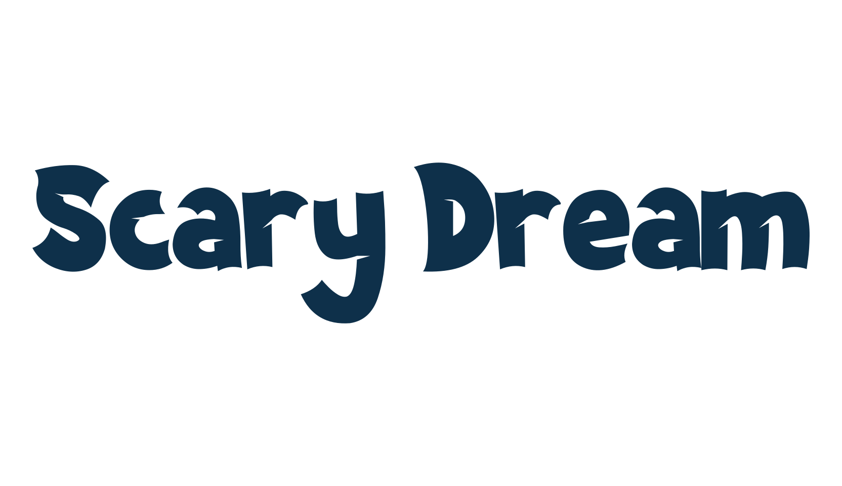 Scary Dream, fancy decorative font preview
