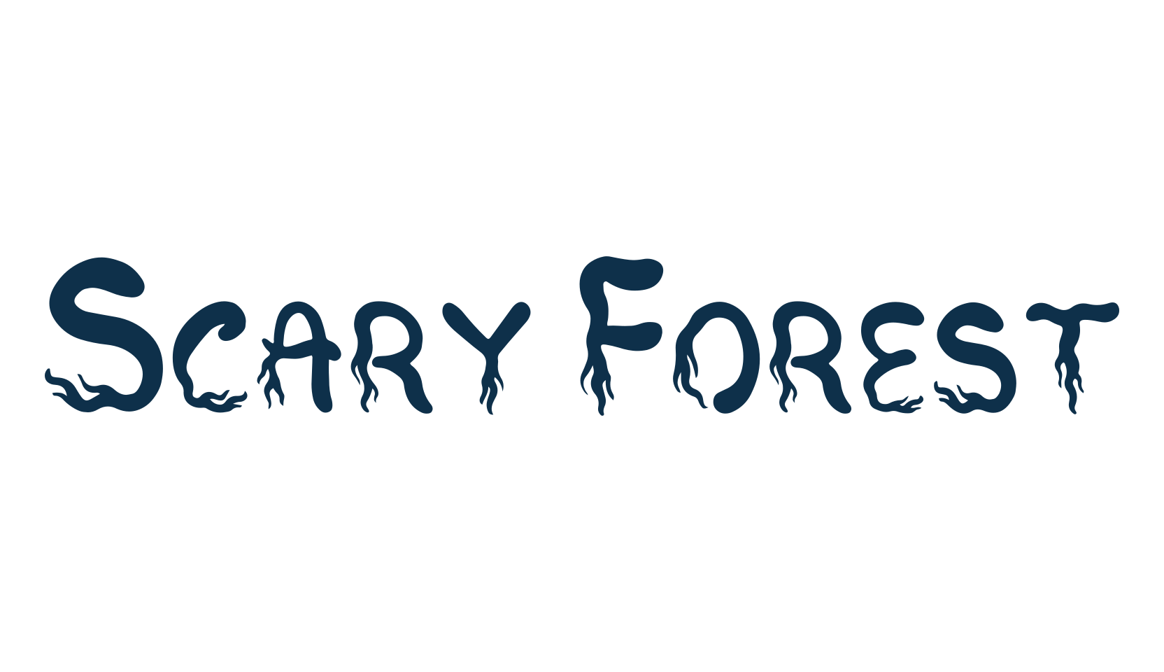 Scary Forest, halloween font preview