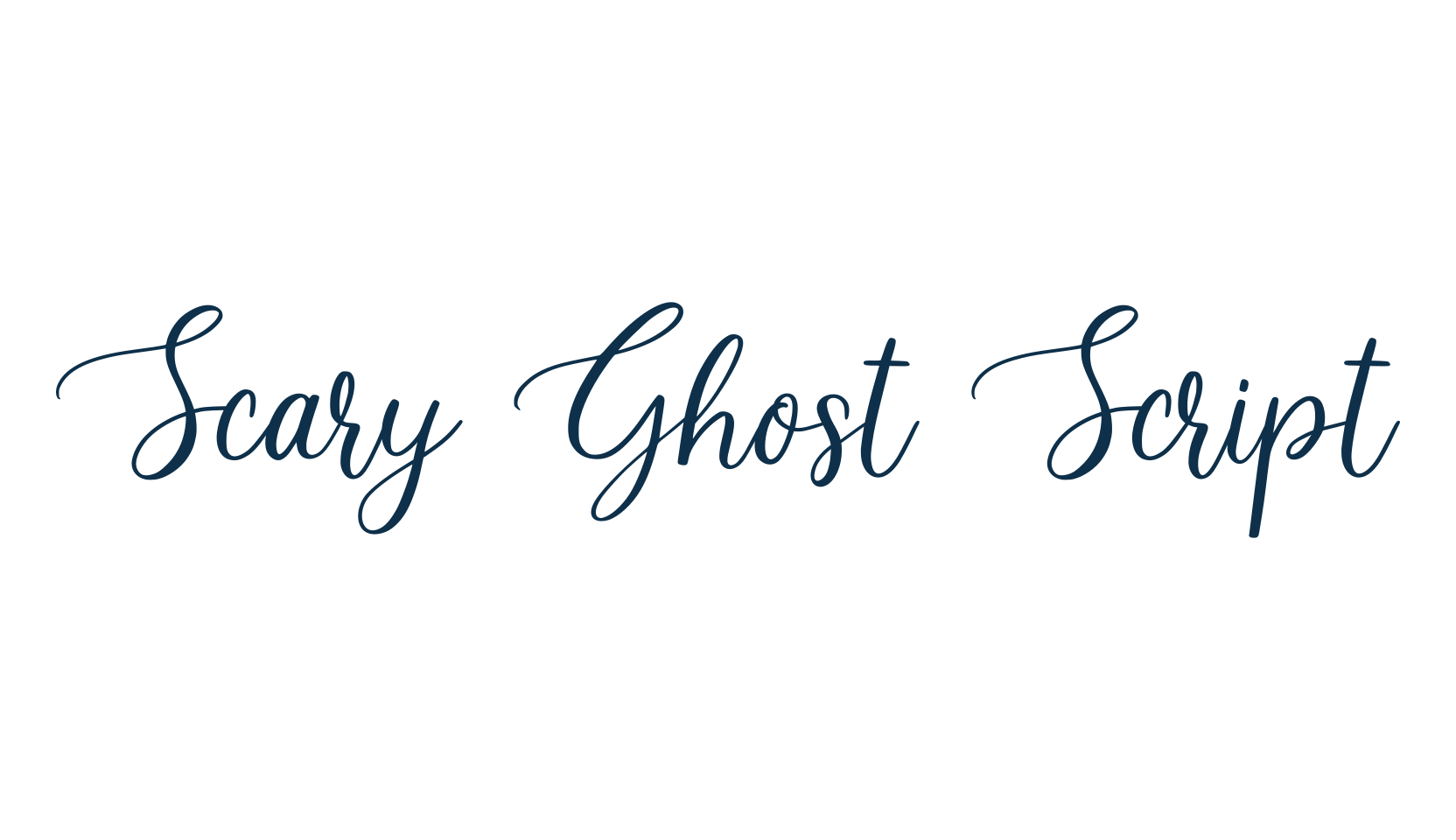 Scary Ghost Script, handwriting font preview