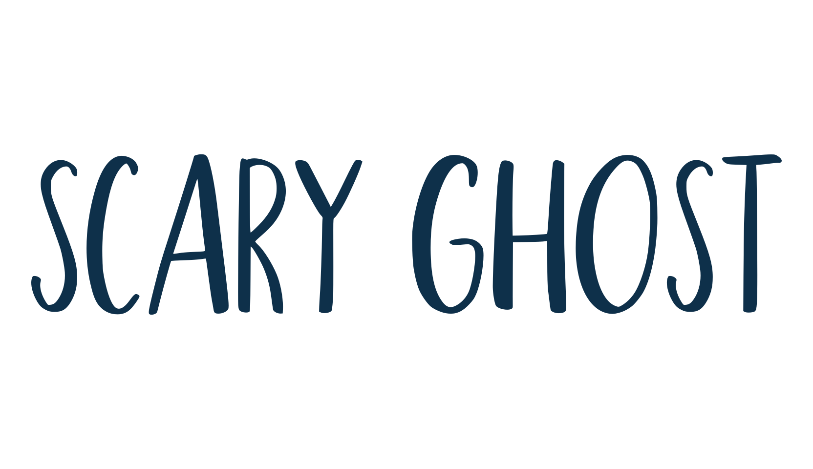 Scary Ghost, various font preview