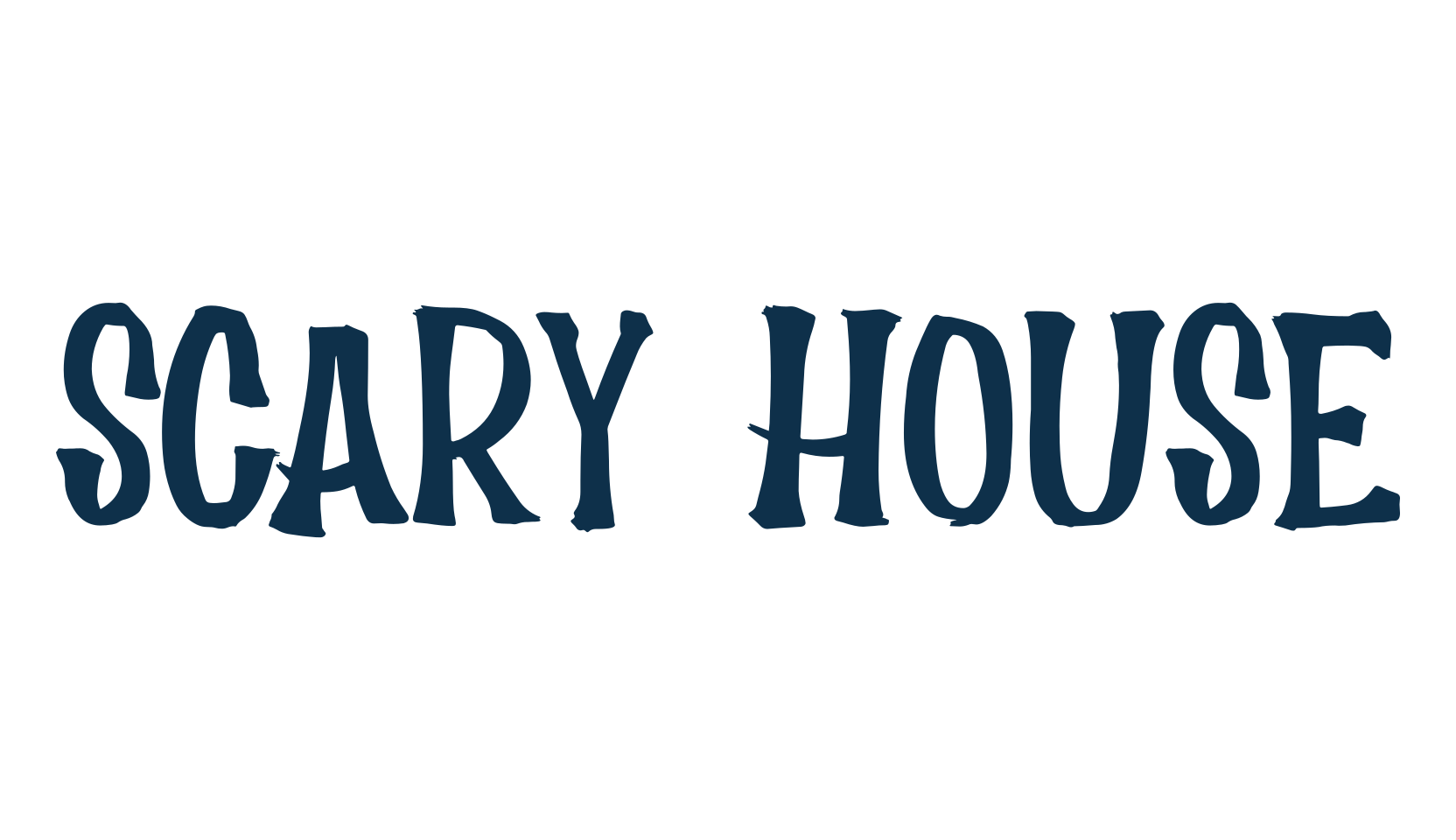 Scary House, fancy decorative font preview