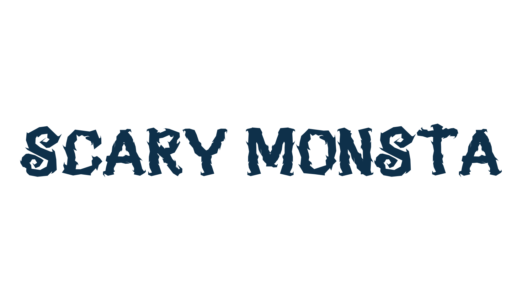 Scary Monsta, fancy decorative font preview