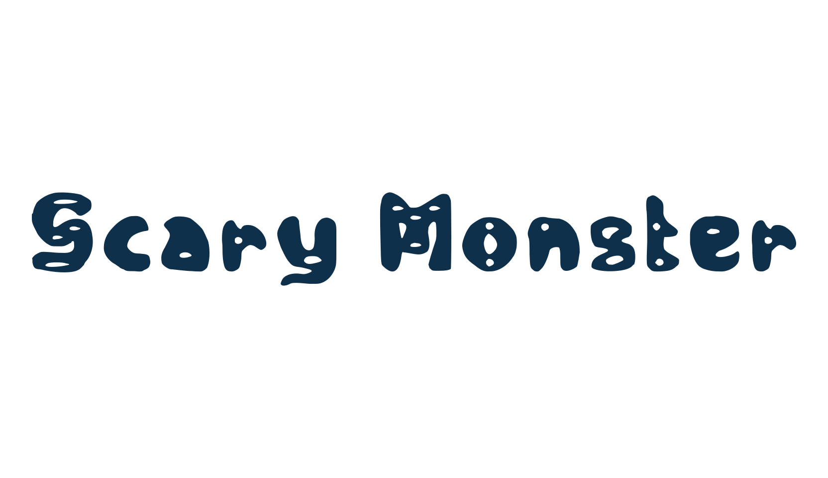 Scary Monster, fancy decorative font preview