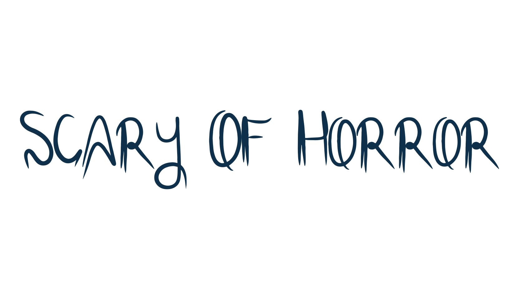 Scary Of Horror, display market font preview